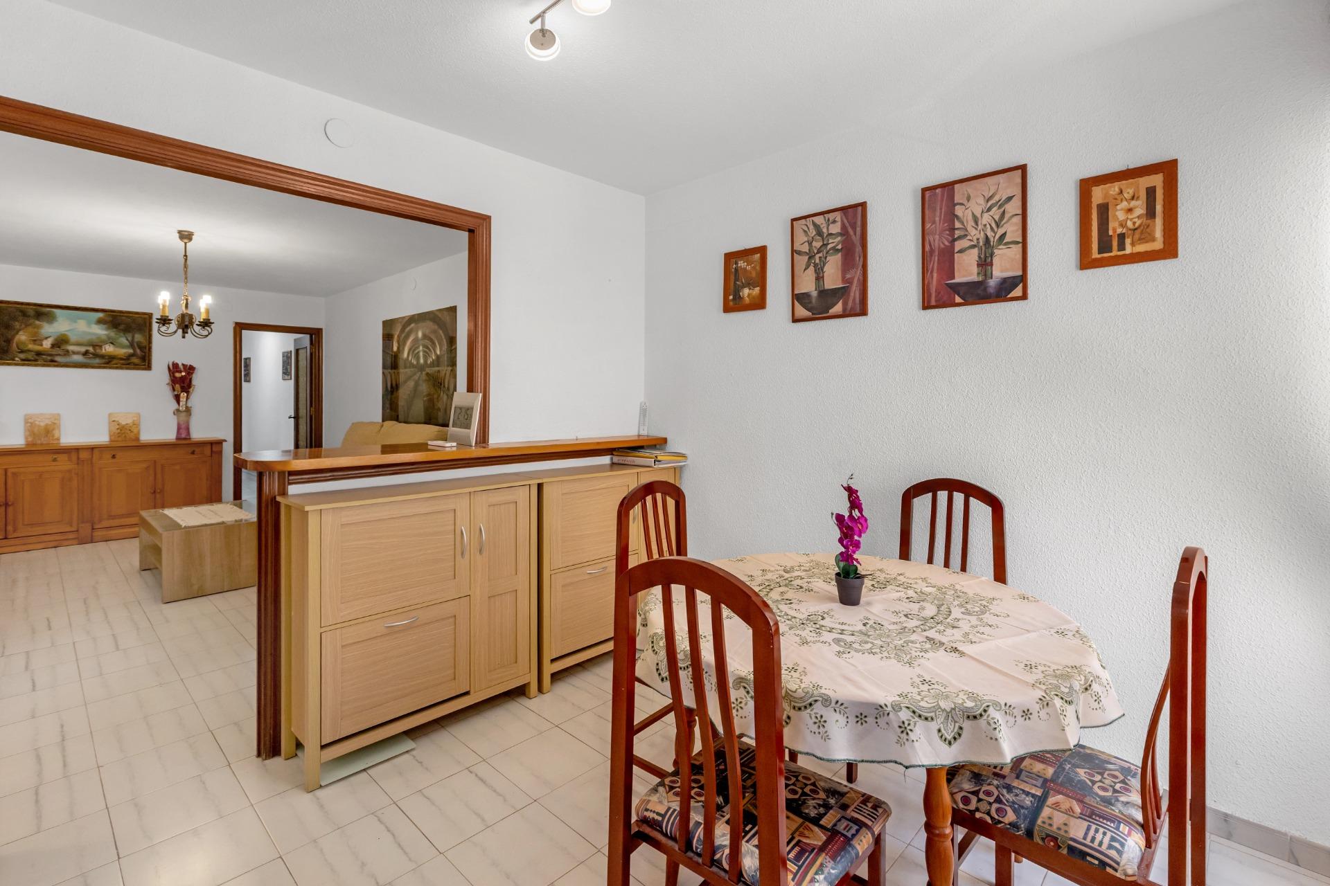 Pool area in bungalow for sale in Torrevieja