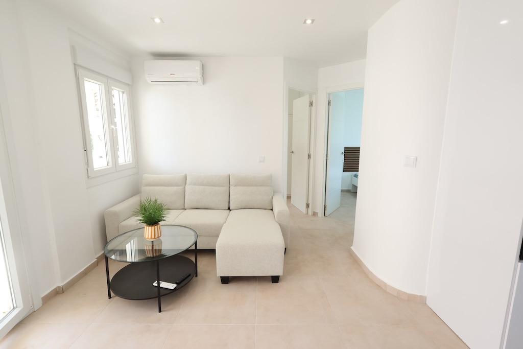 Pool area in bungalow for sale in Orihuela Costa