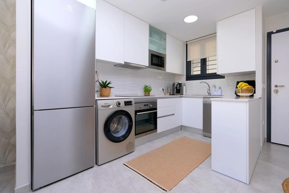 Pool area in apartment for sale in Villamartin