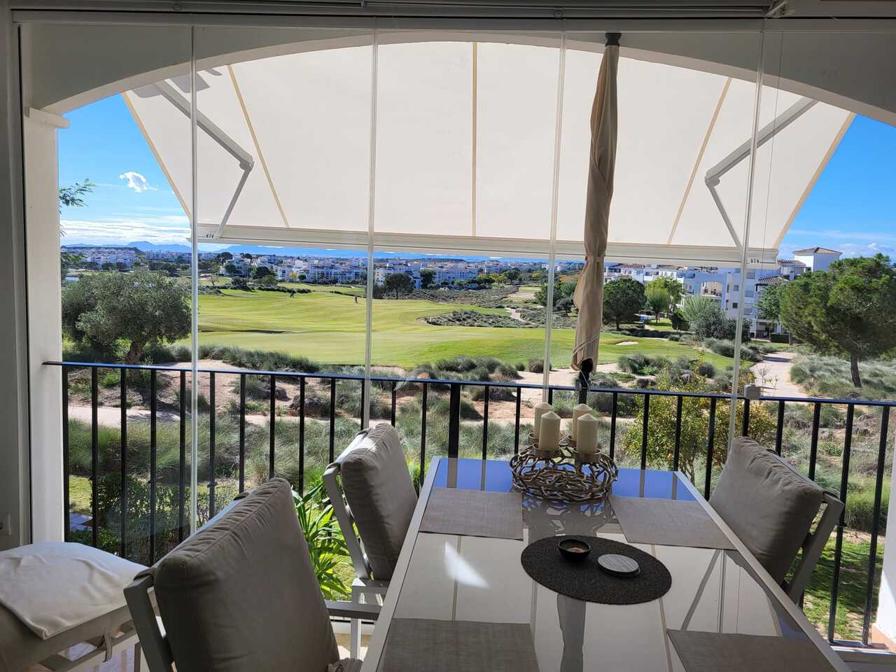 Pool area in apartment for sale in Hacienda Riquelme Golf Resort