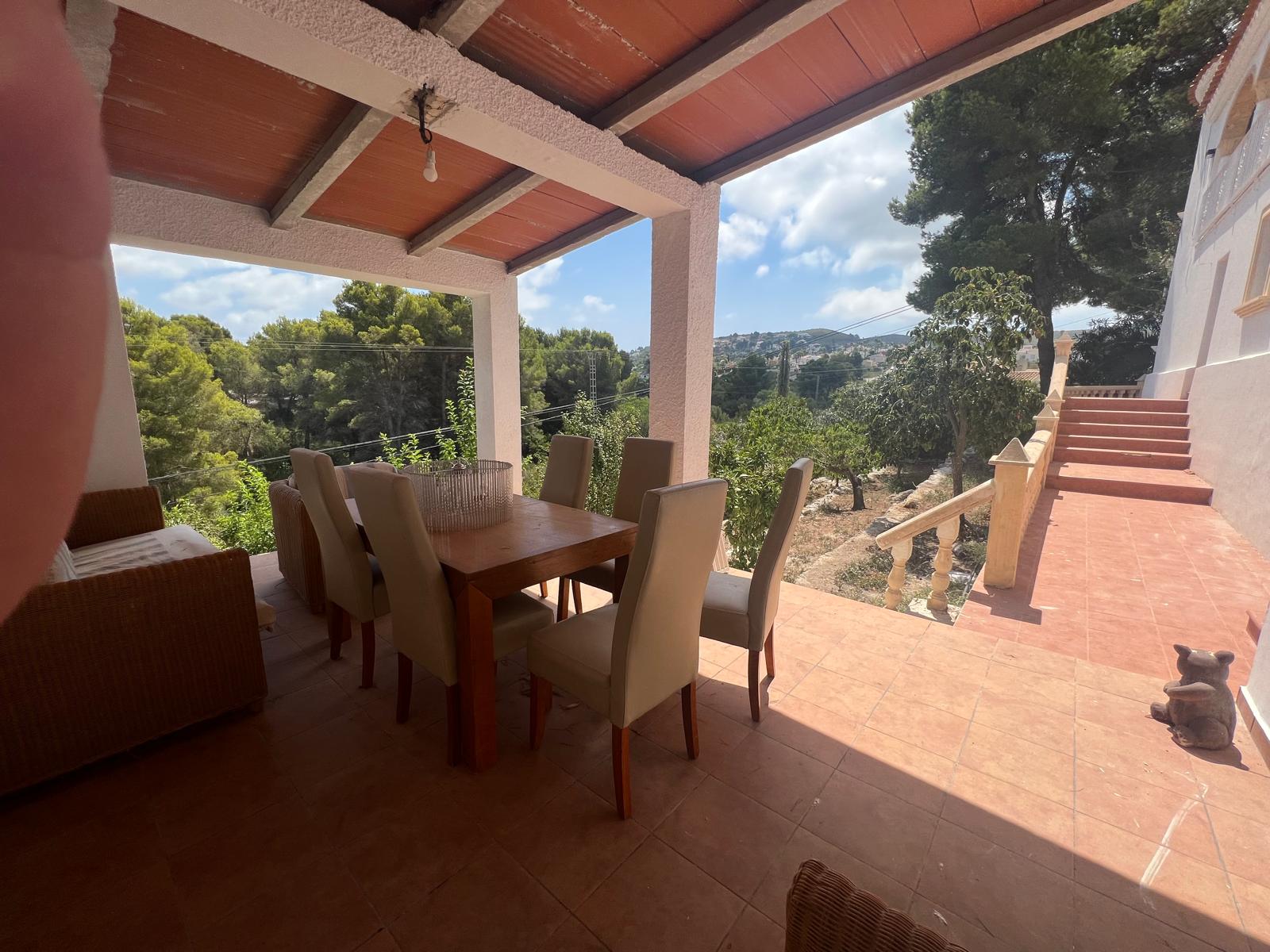 Pool area in villa for sale in javea