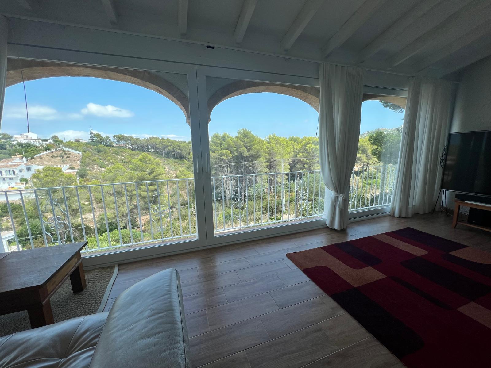 Pool area in villa for sale in javea