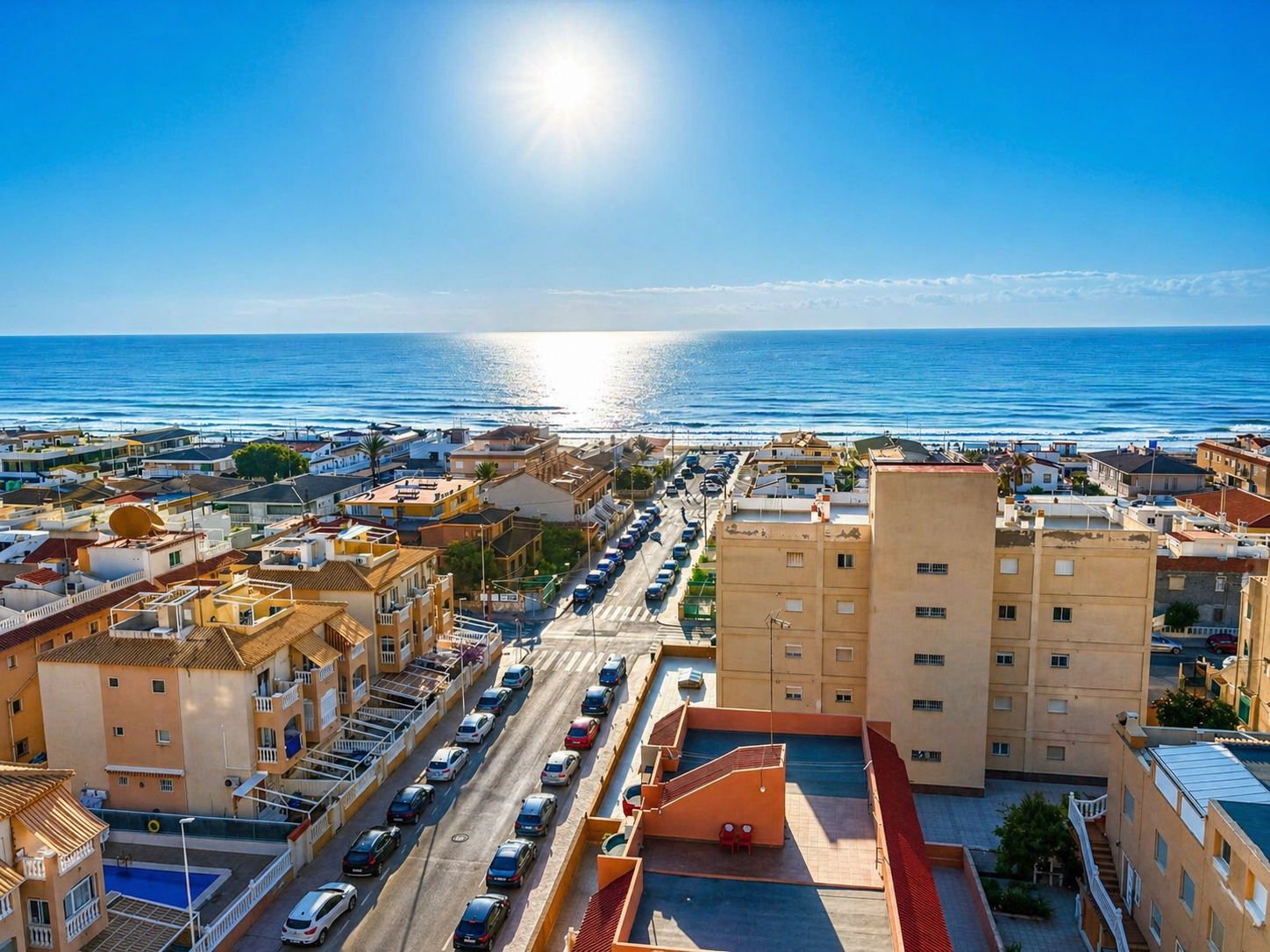 Morgunljós í Torrevieja - Stór 71 m² létt lítil í Playa de La Mata