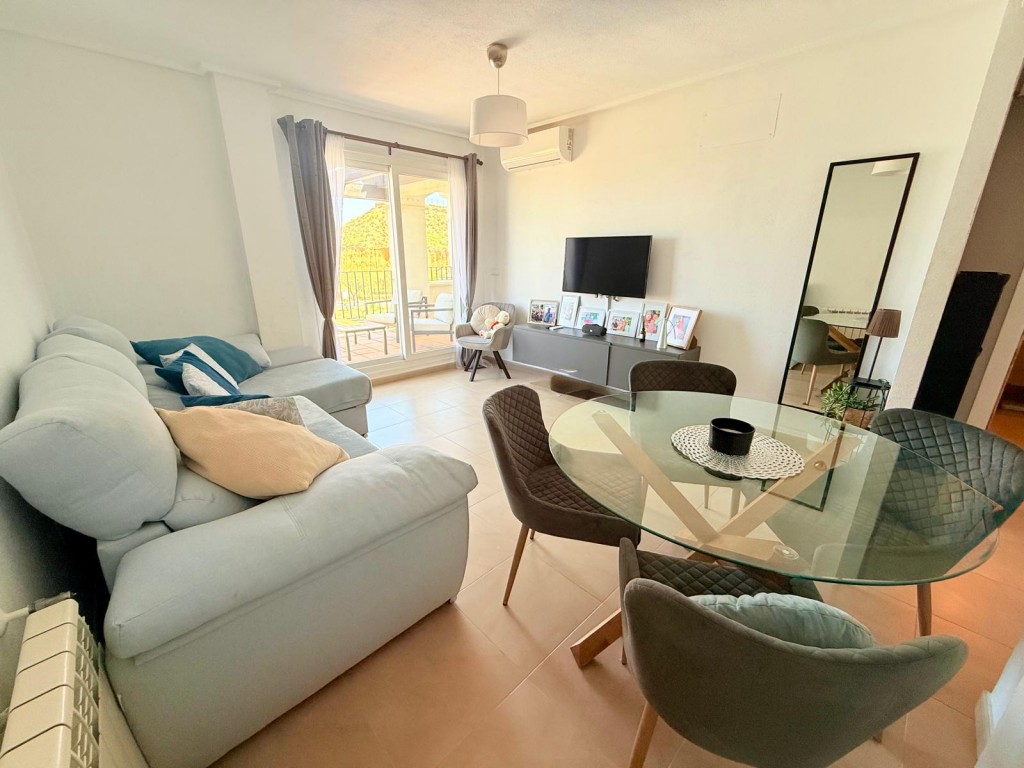 Terrace in apartment for sale in Hacienda Riquelme Golf Resort