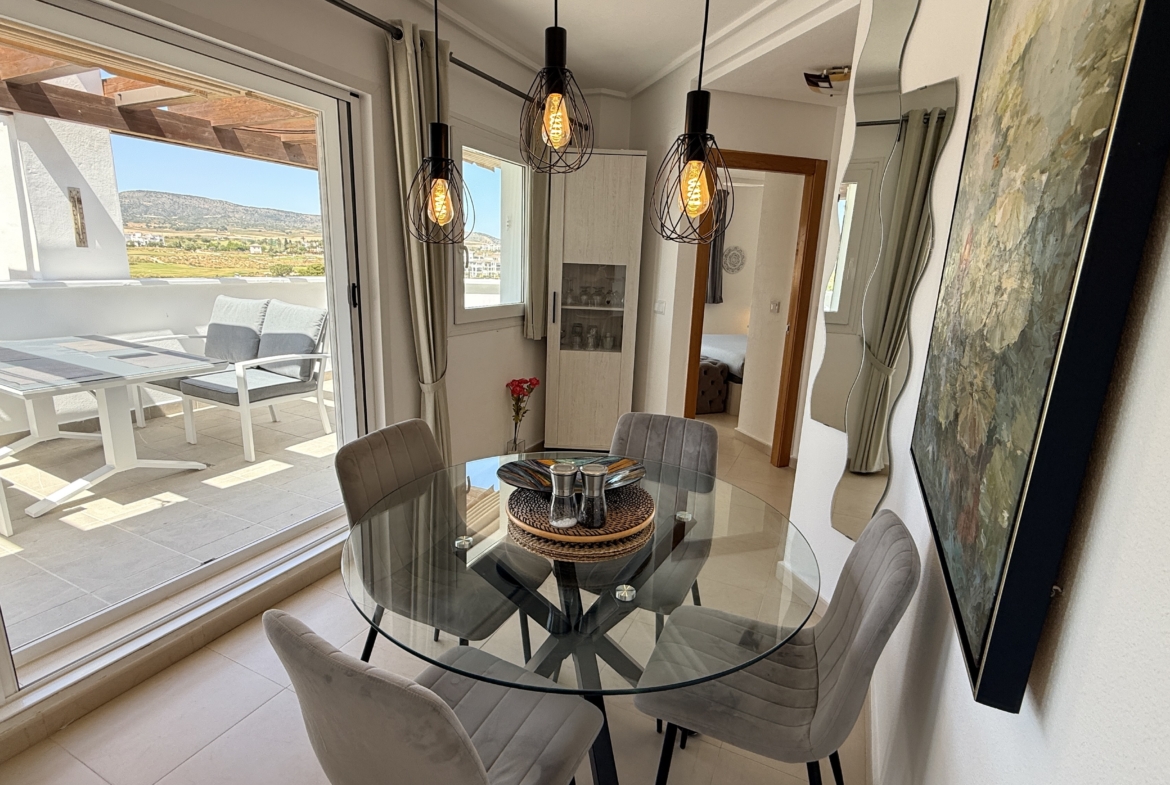 Pool area in apartment for sale in Hacienda Riquelme Golf Resort