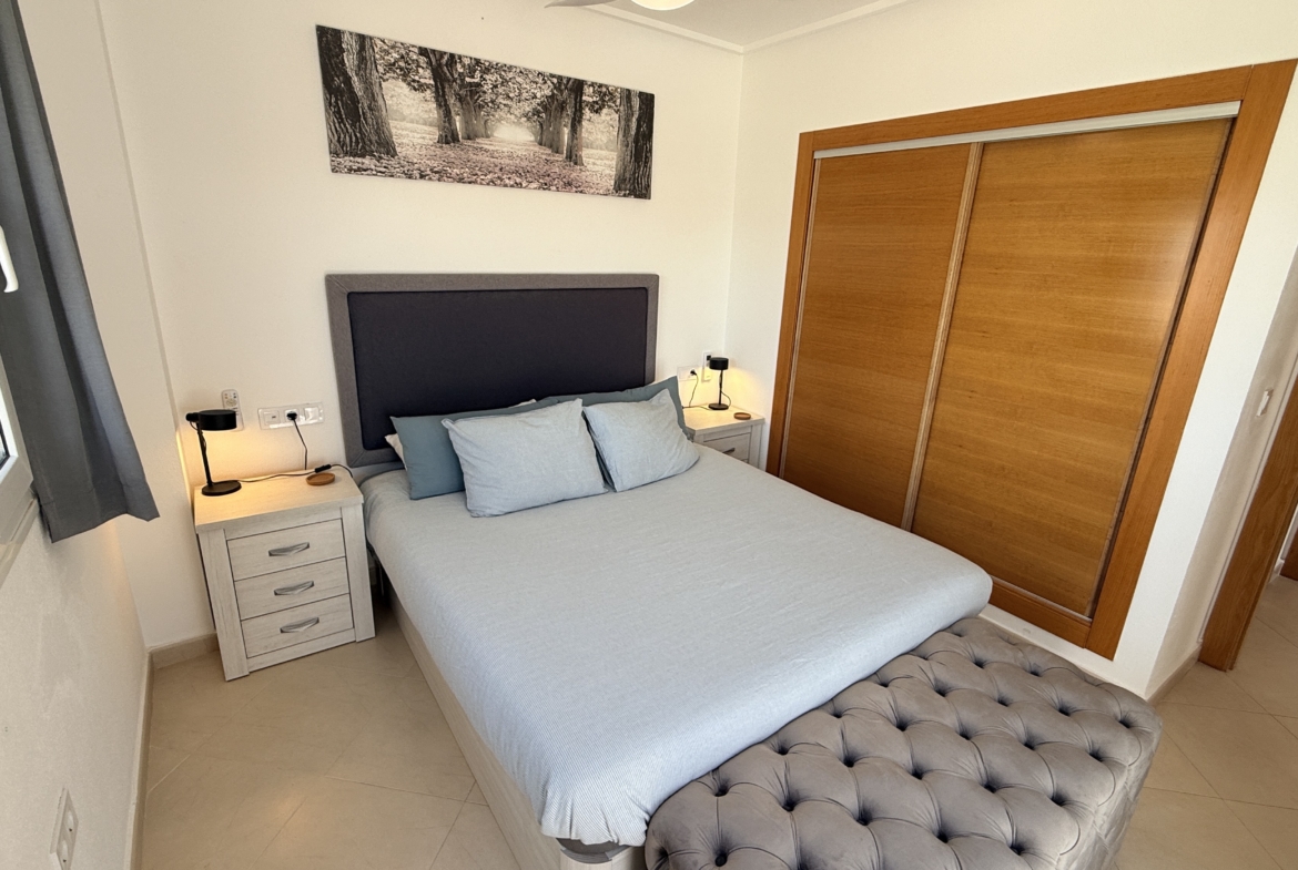 Garden in apartment for sale in Hacienda Riquelme Golf Resort
