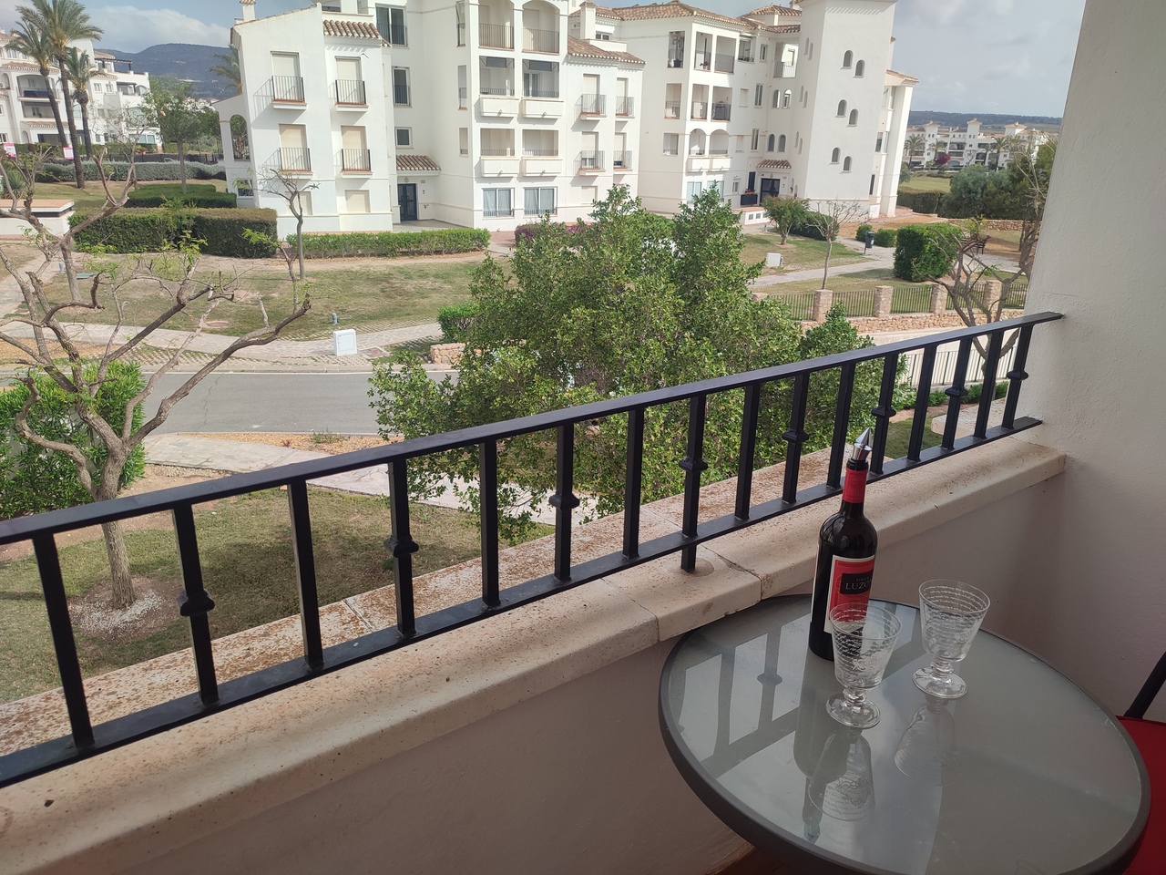 Terrace in apartment for sale in Hacienda Riquelme Golf Resort