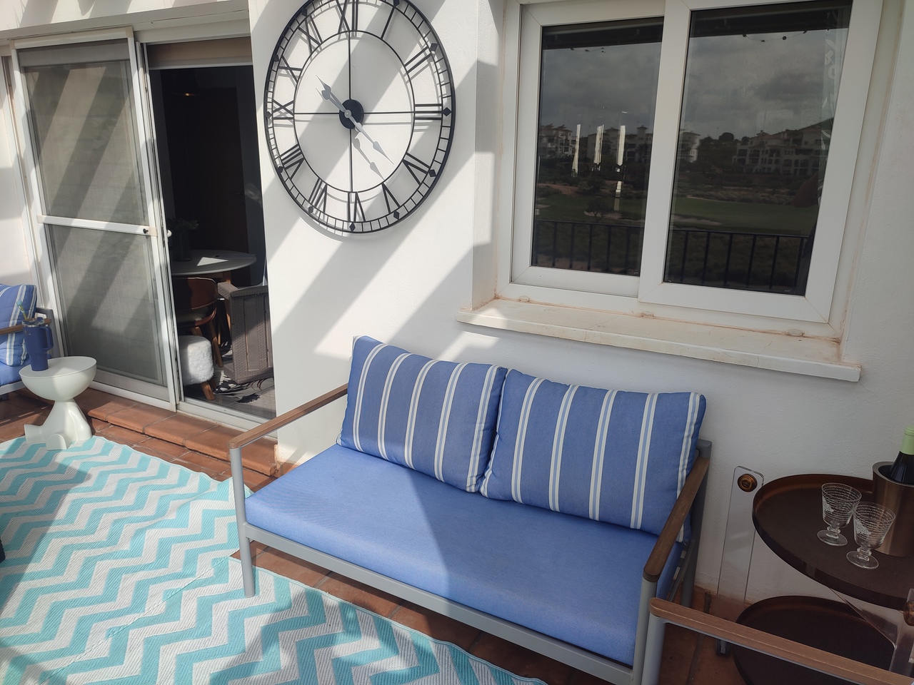 Garden in apartment for sale in Hacienda Riquelme Golf Resort