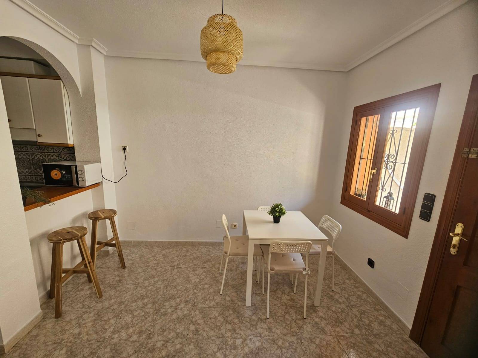 Pool area in bungalow for sale in Orihuela Costa