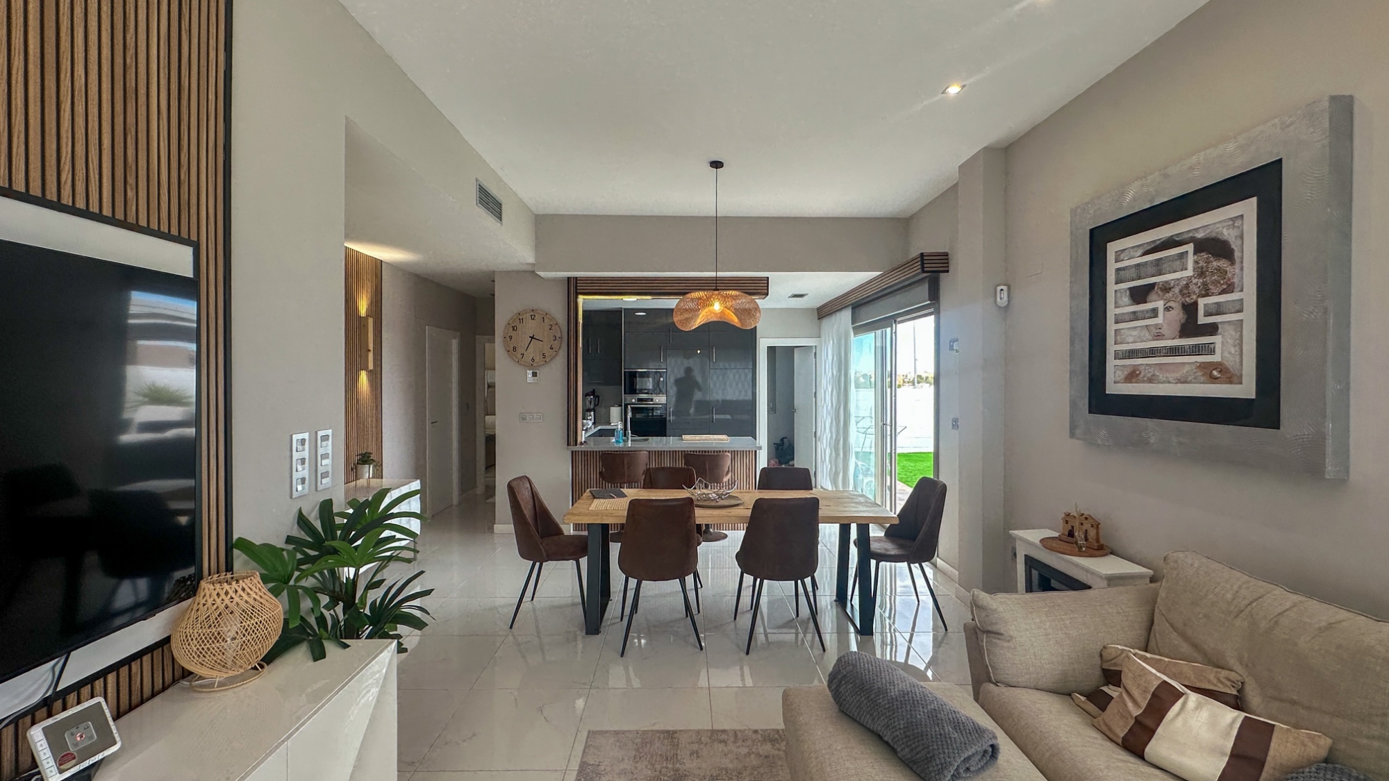 Pool area in villa for sale in Orihuela Costa
