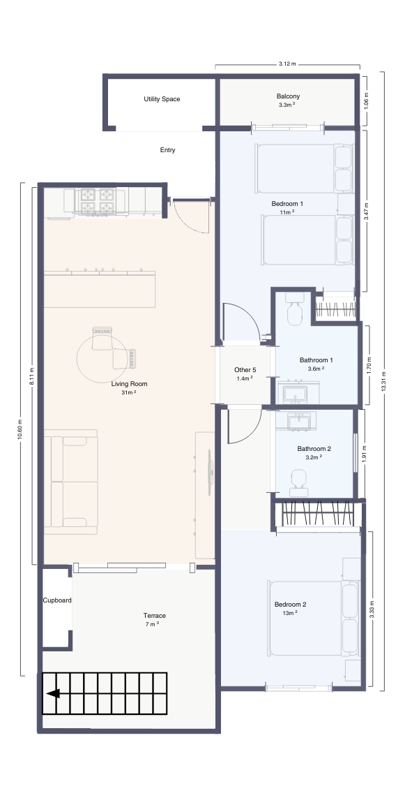 Dining area in apartment for sale in Guardamar del Segura