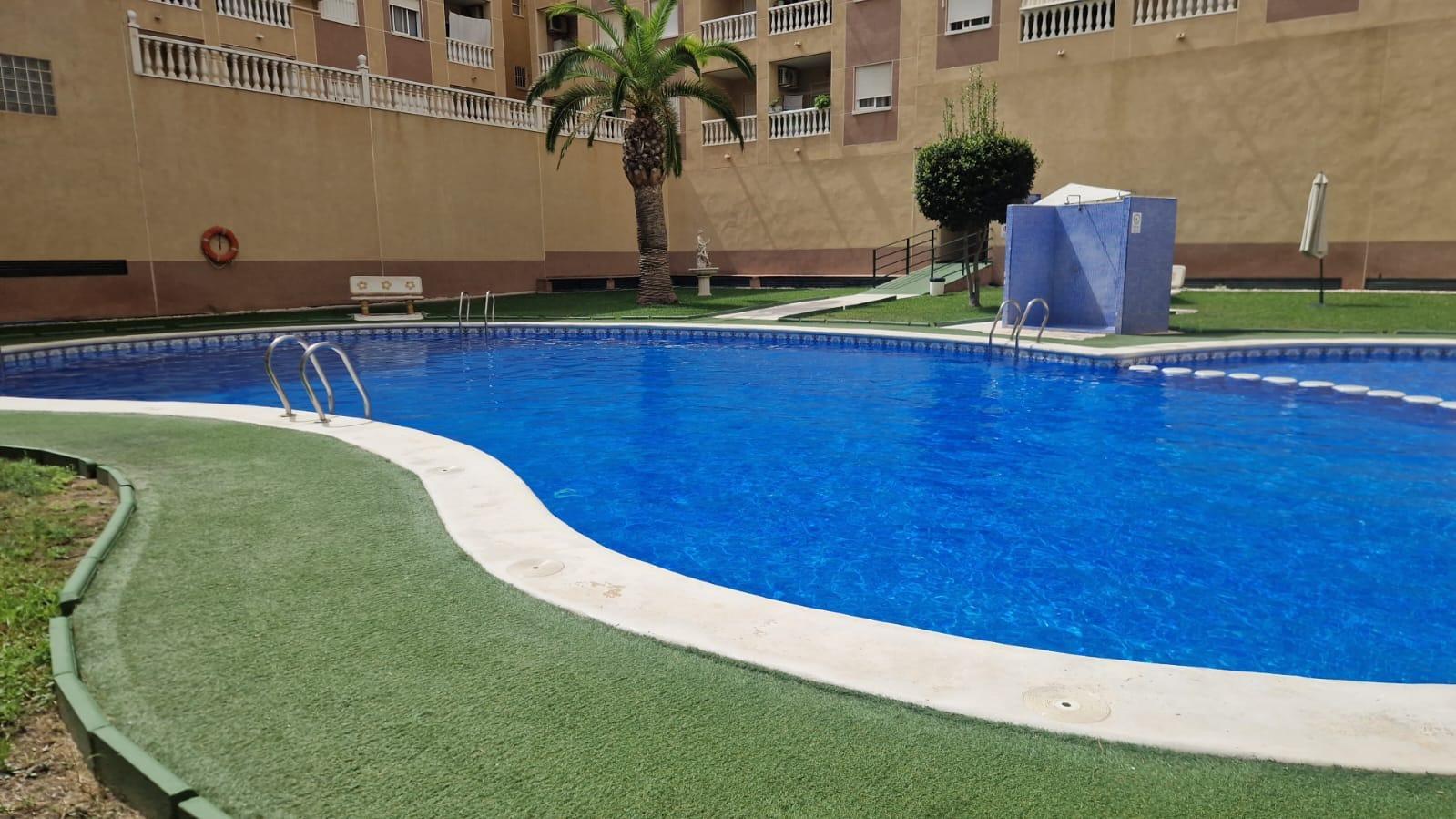 Pool area in apartment for sale in Torrevieja