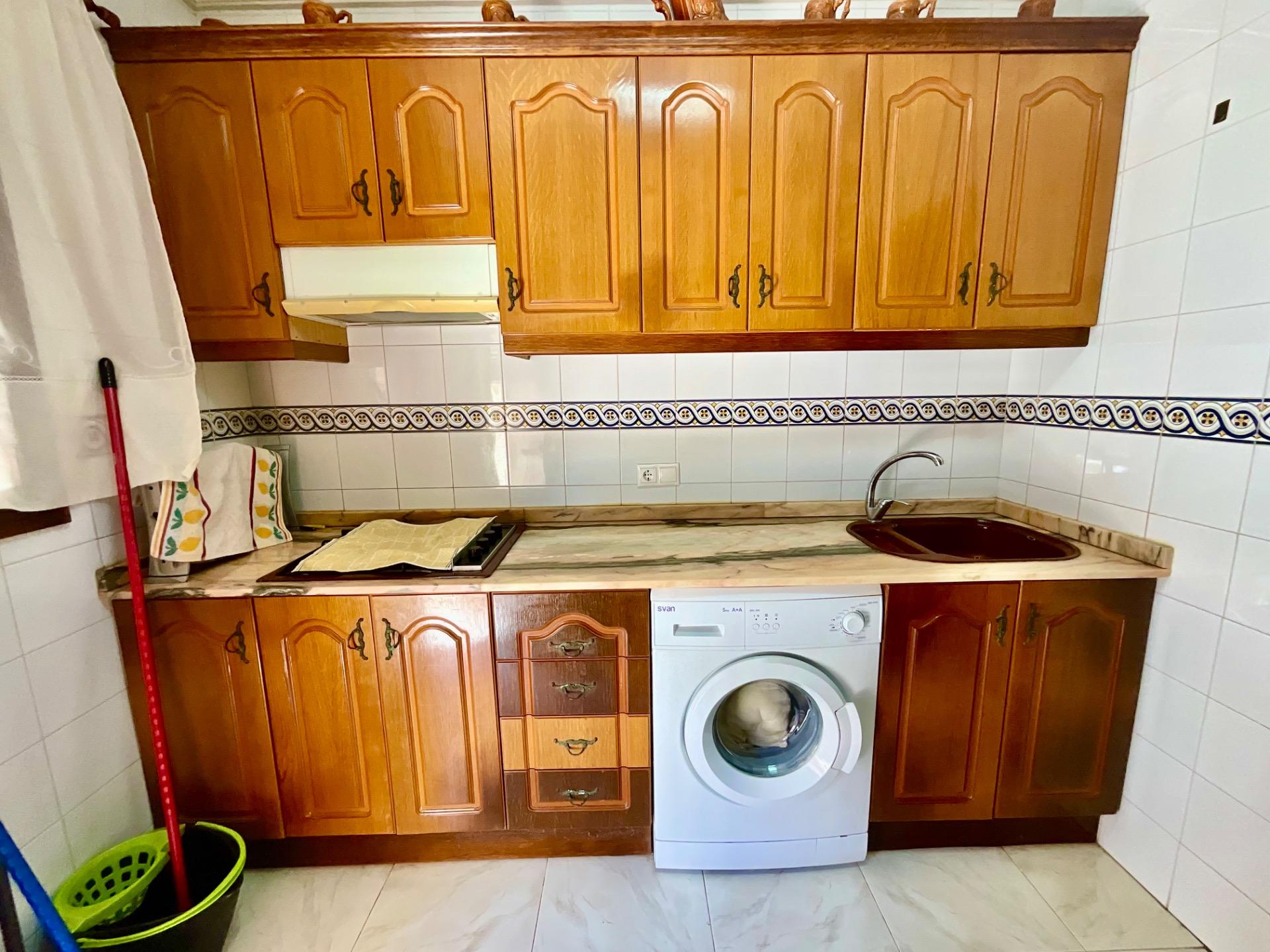 Pool area in bungalow for sale in Torrevieja