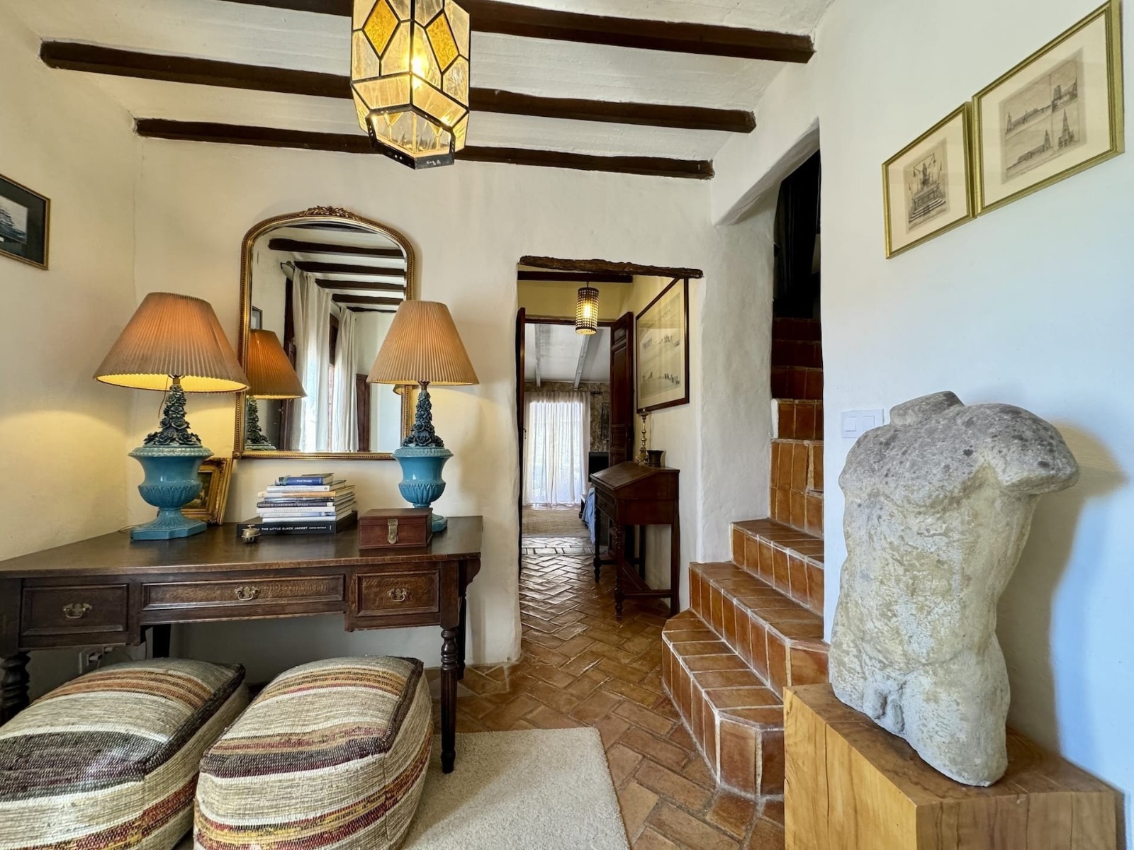 Pool area in villa for sale in Relleu