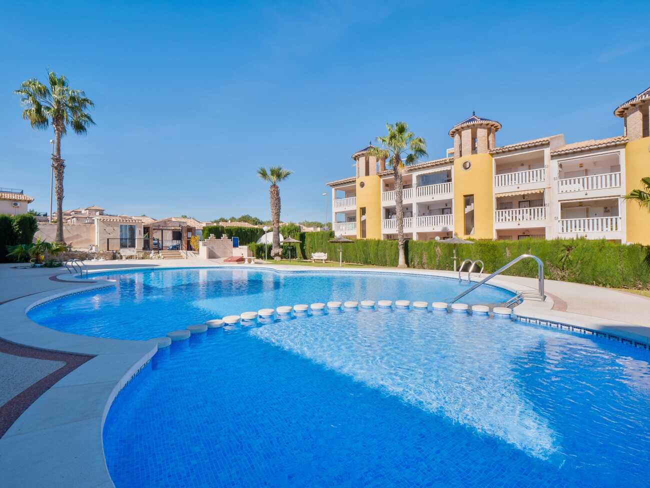 Pool area in penthouse for sale in Villamartin