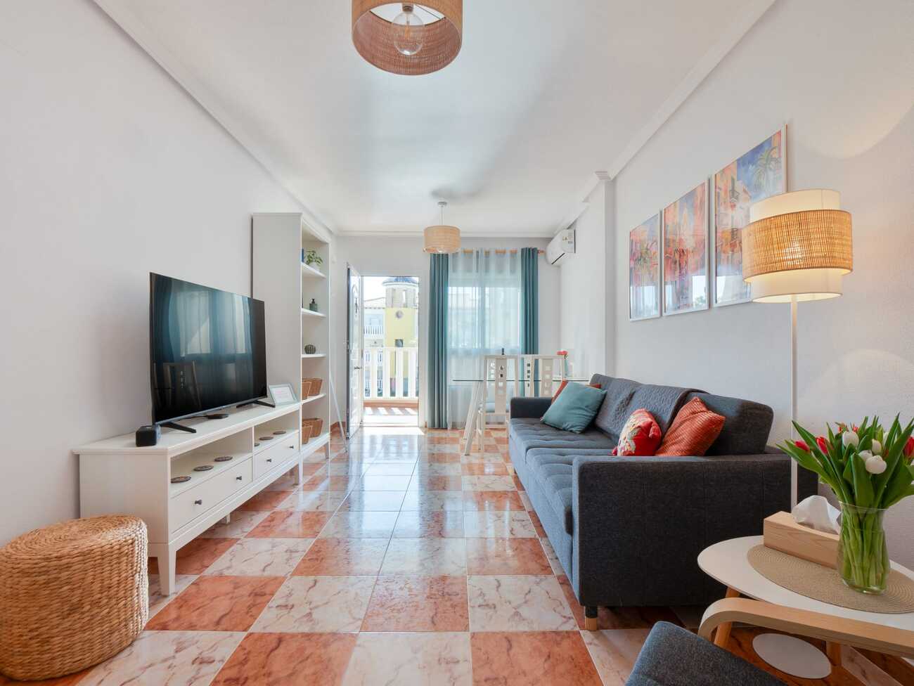Pool area in penthouse for sale in Villamartin