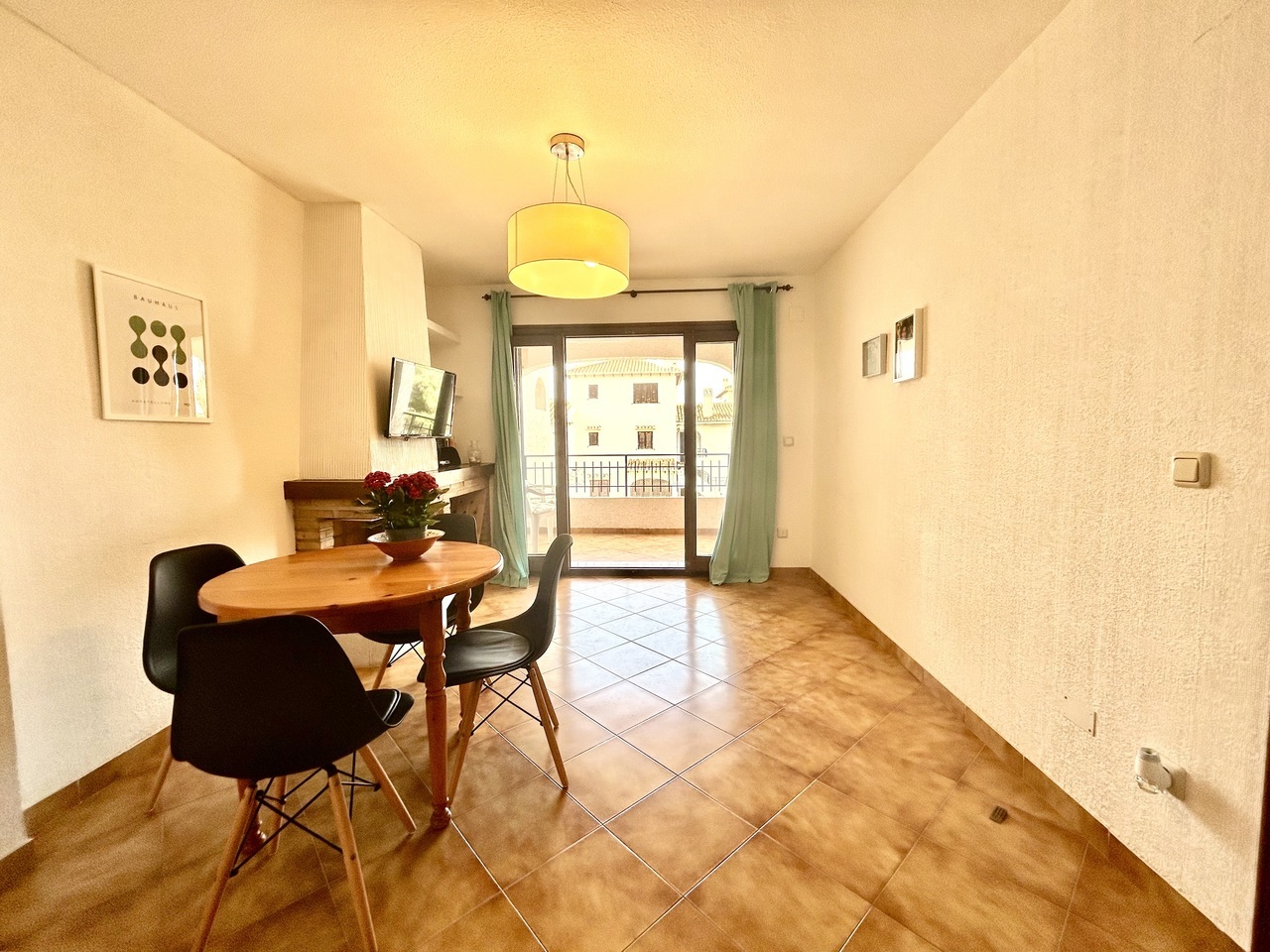 Pool area in apartment for sale in Cabo Roig