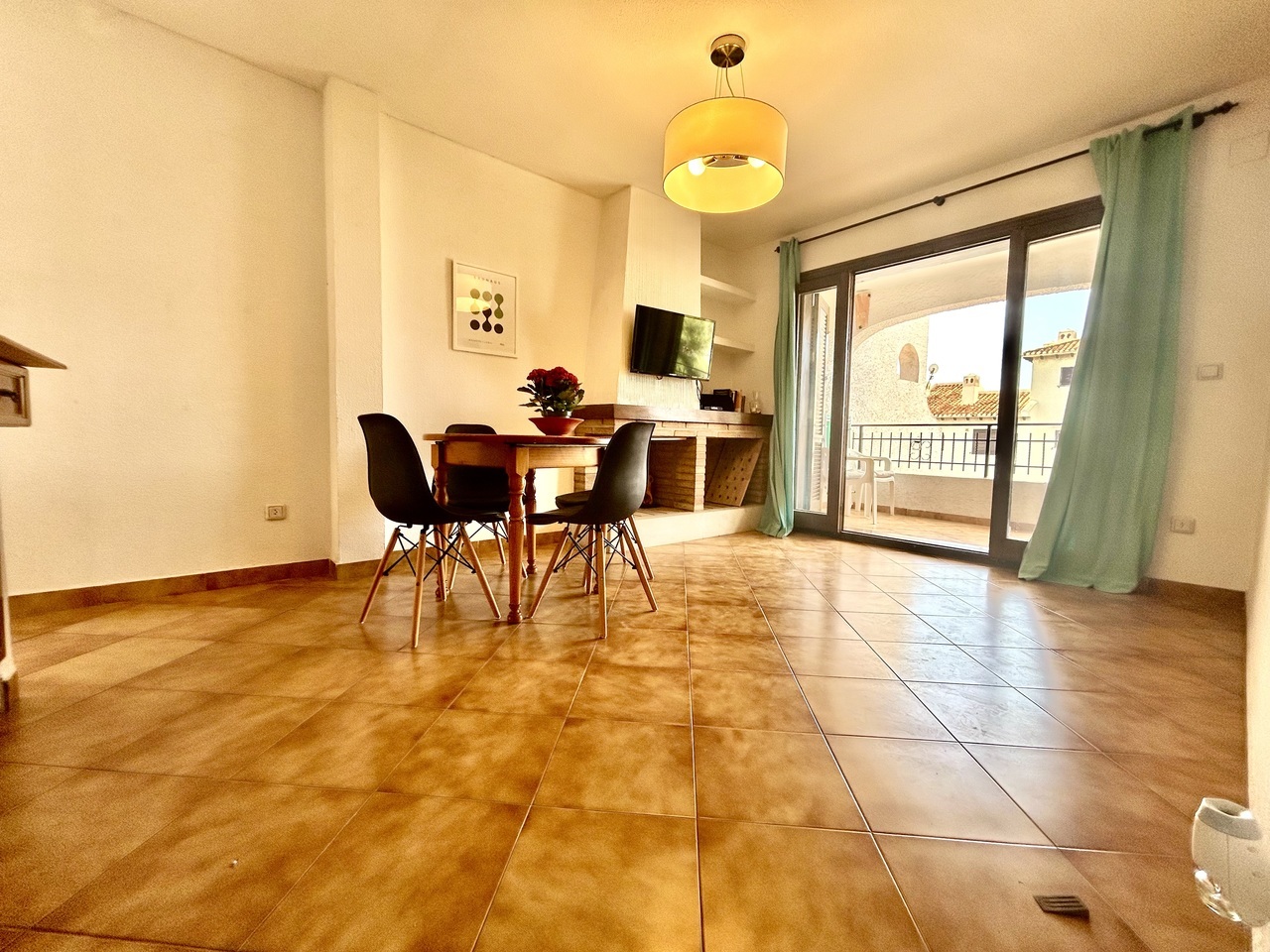 Dining area in apartment for sale in Cabo Roig