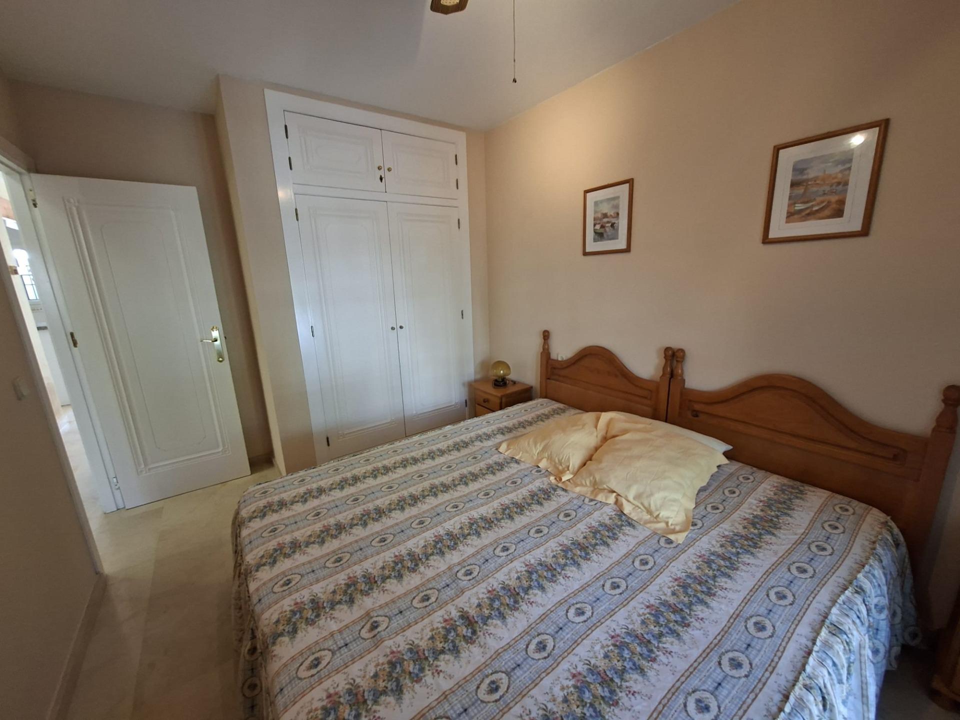 Pool area in bungalow for sale in Orihuela Costa