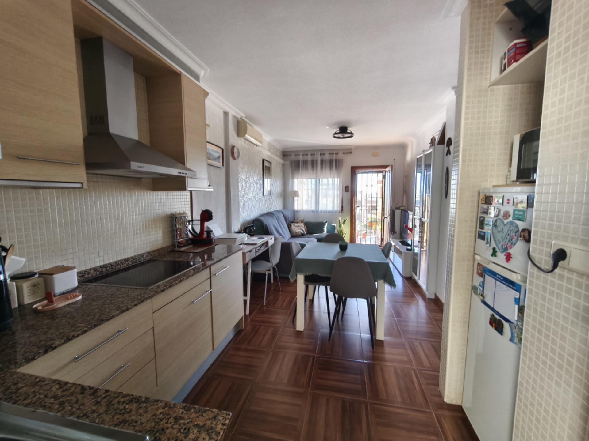 Pool area in bungalow for sale in Torrevieja