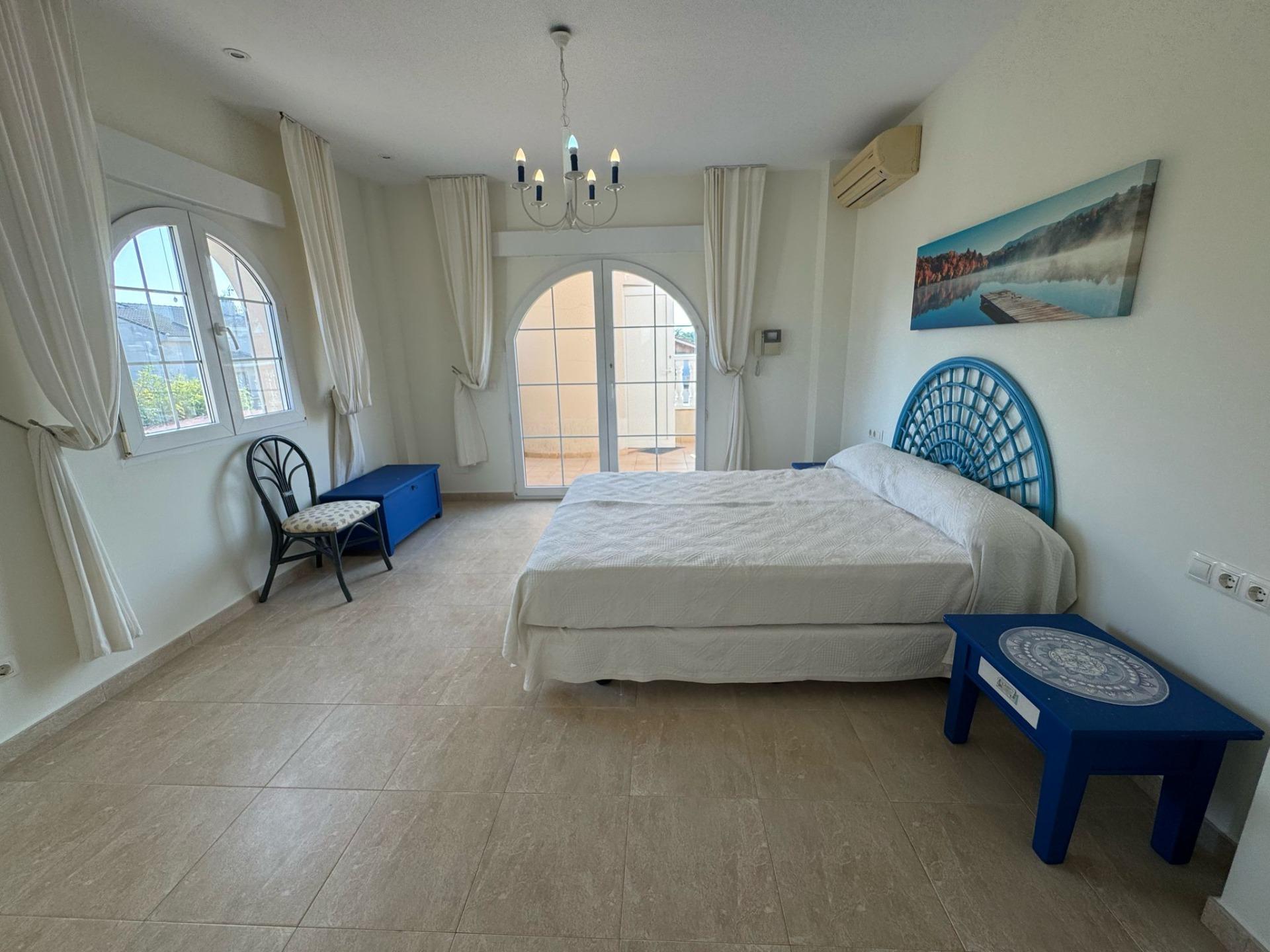 Pool area in villa for sale in Orihuela Costa