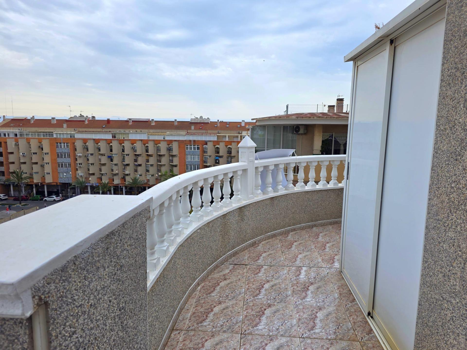 Pool area in penthouse for sale in Torrevieja