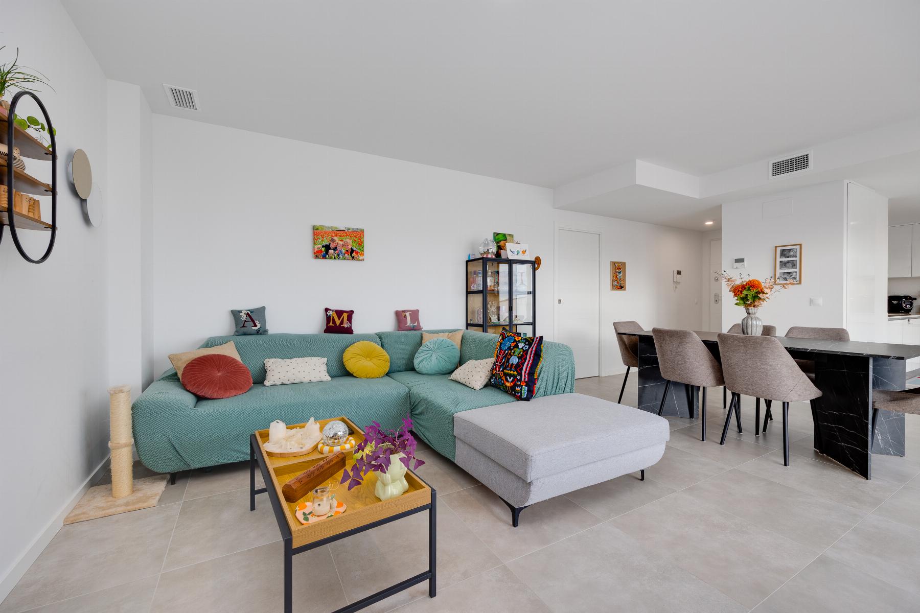 Living room in penthouse for sale in Orihuela Costa