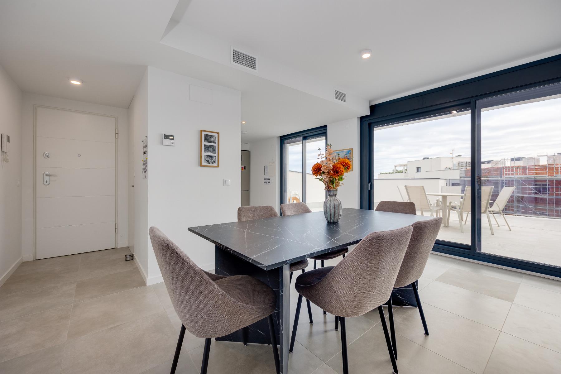 Terrace in penthouse for sale in Orihuela Costa