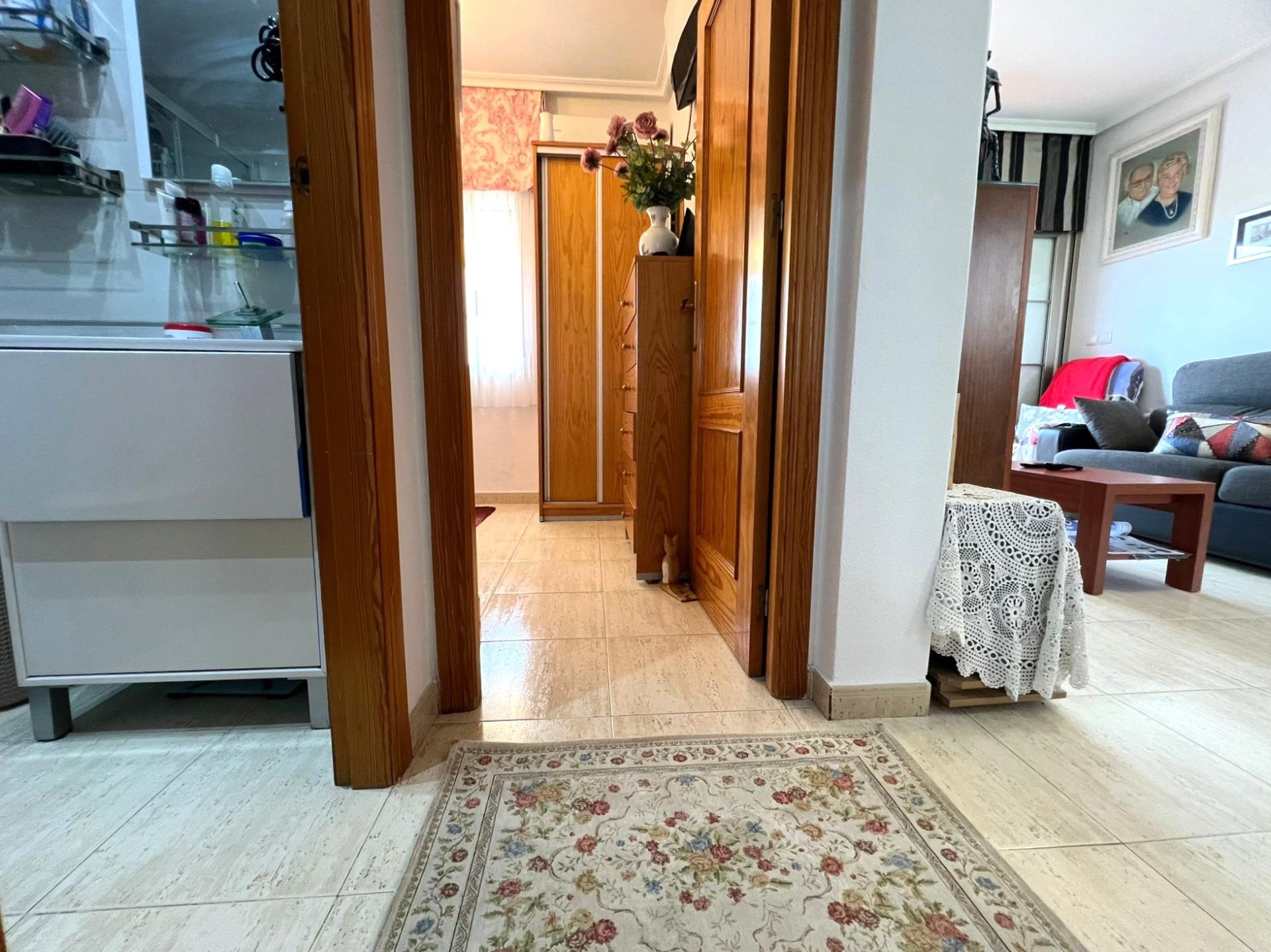 Pool area in bungalow for sale in Torrevieja