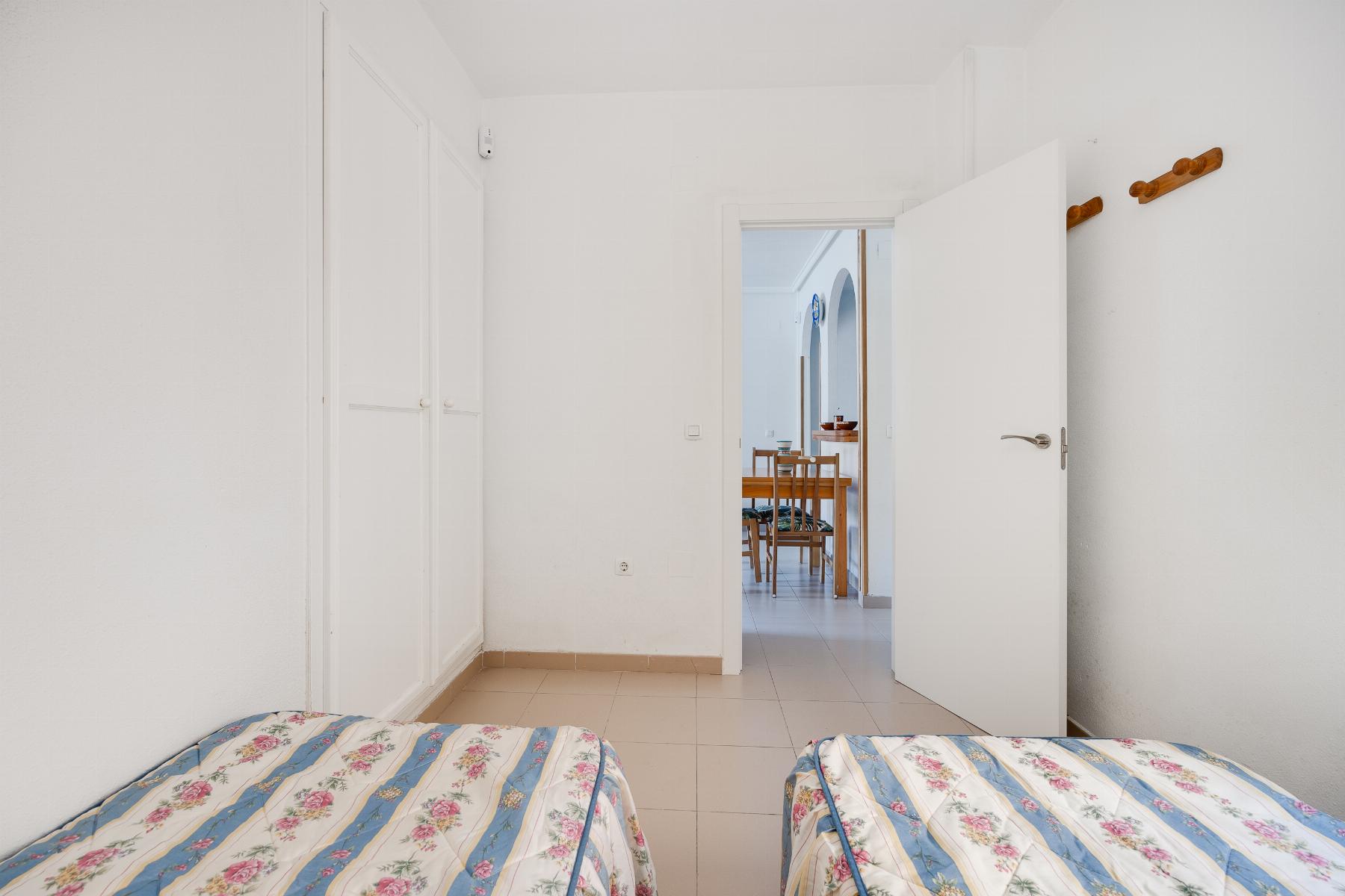 Pool area in bungalow for sale in Torrevieja