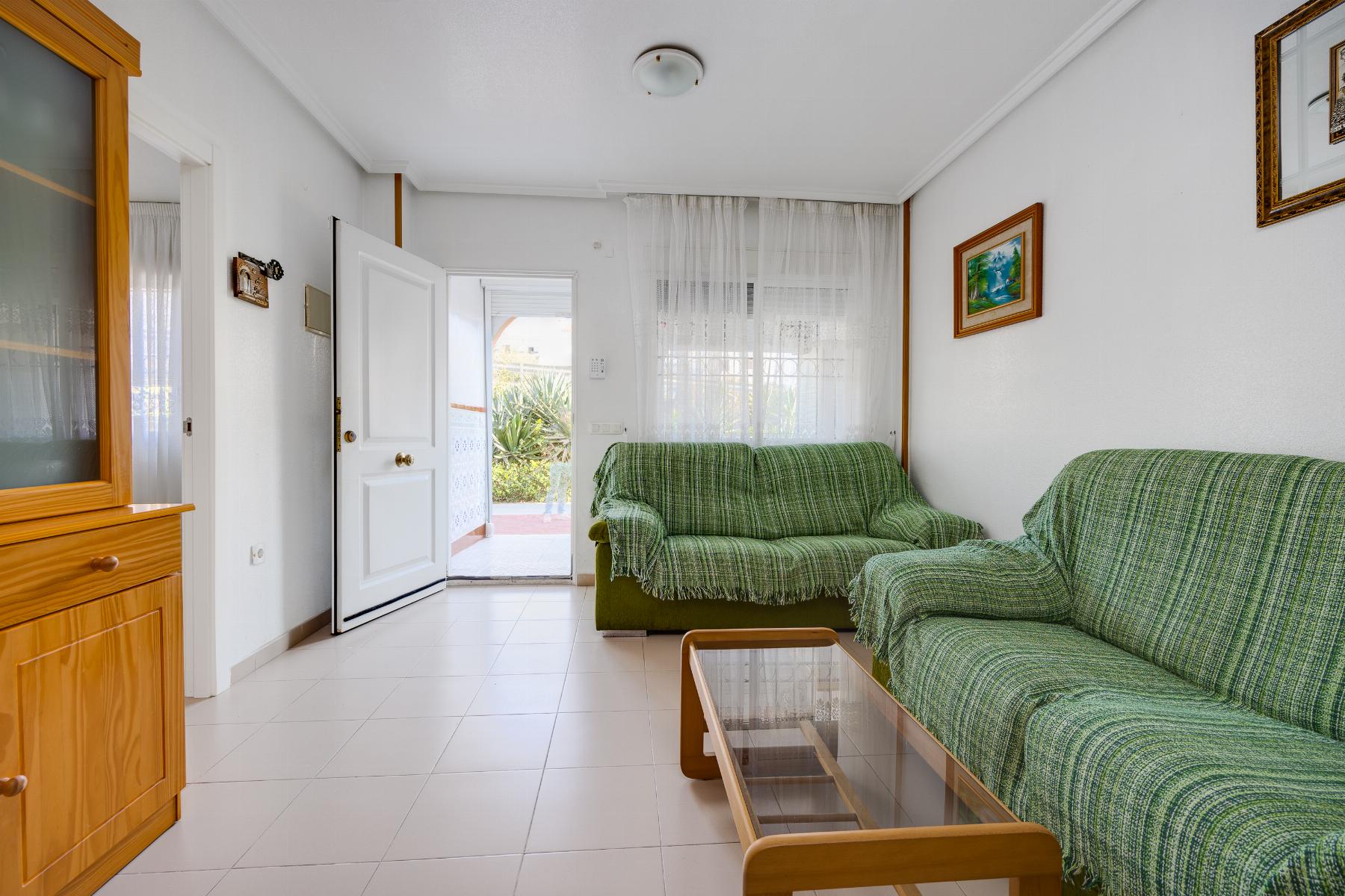 Pool area in bungalow for sale in Torrevieja