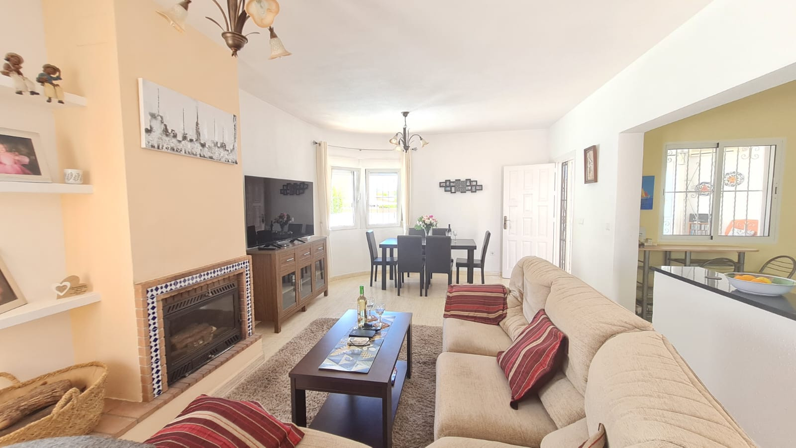 Pool area in villa for sale in Orihuela Costa