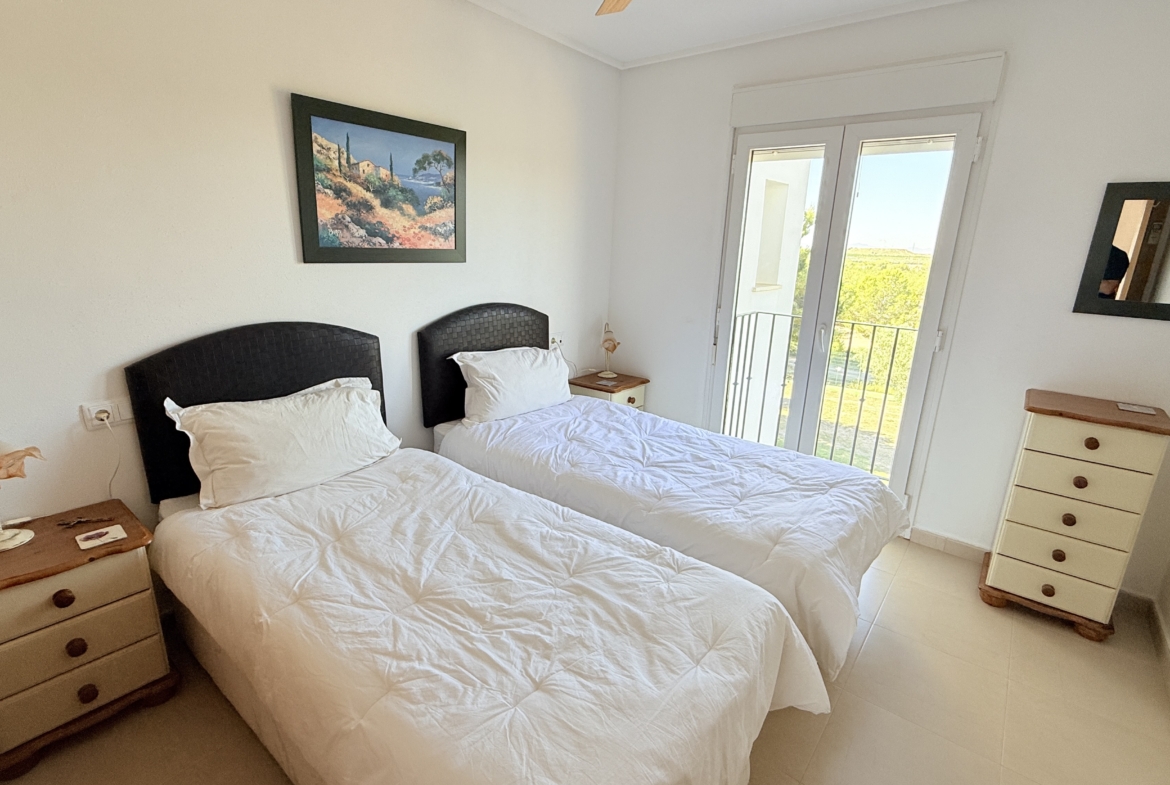 Terrace in apartment for sale in Hacienda Riquelme Golf Resort