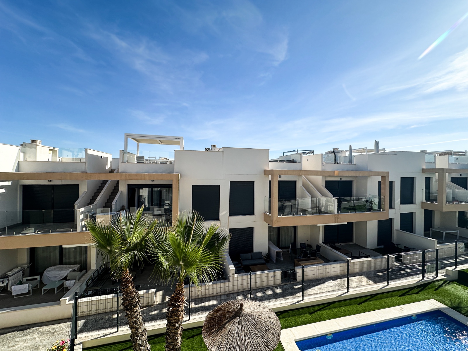 Pool area in apartment for sale in Orihuela Costa
