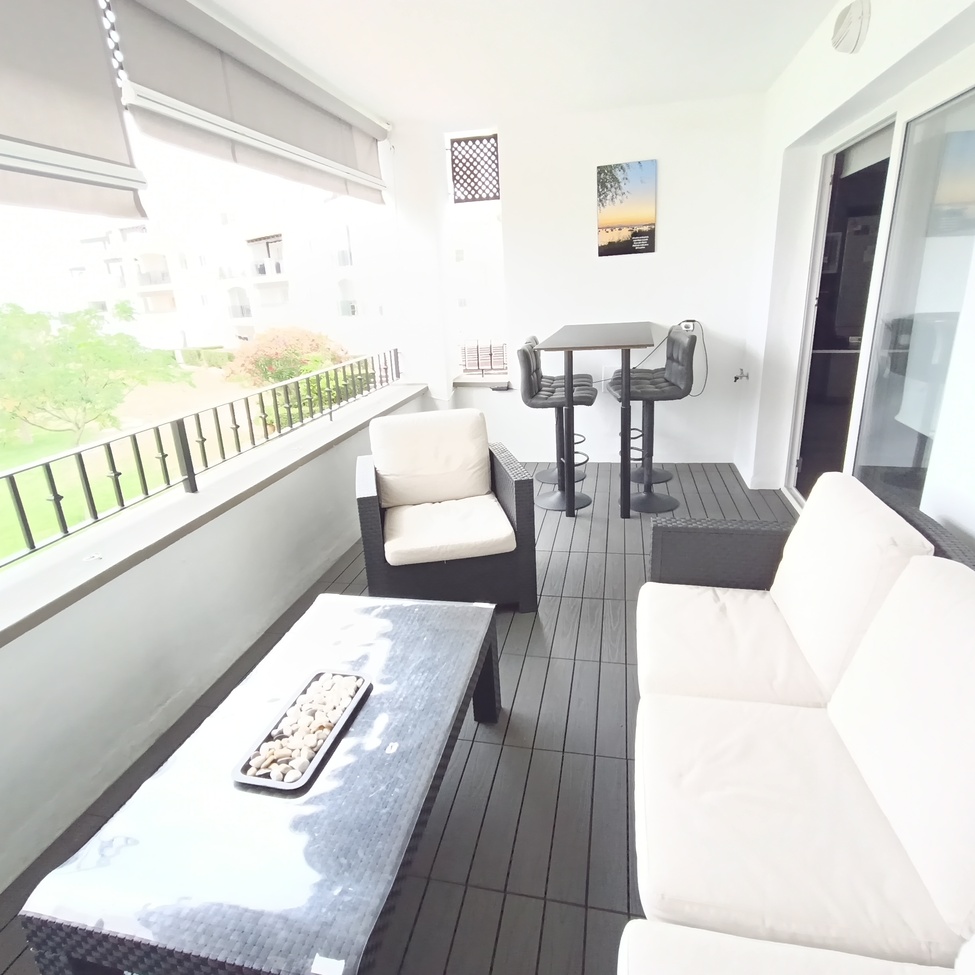Master bedroom in apartment for sale in Hacienda Riquelme Golf Resort