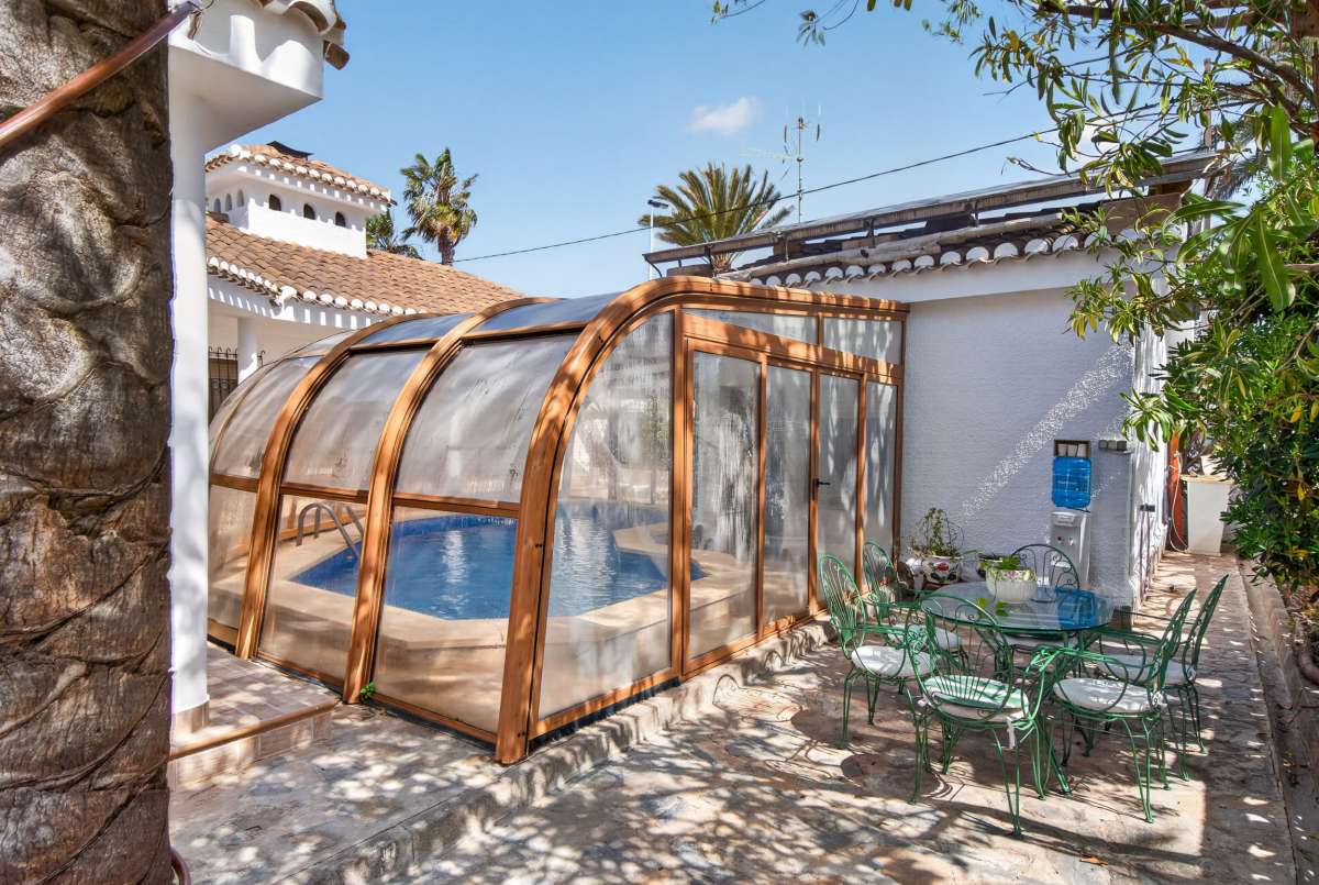 Pool area in villa for sale in Lo Pagan
