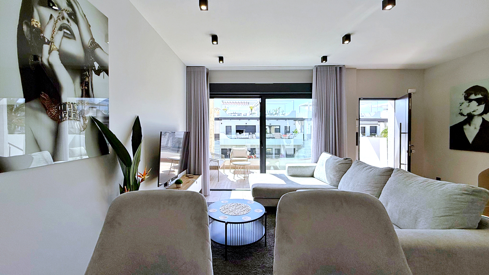 Living room in penthouse for sale in Orihuela Costa
