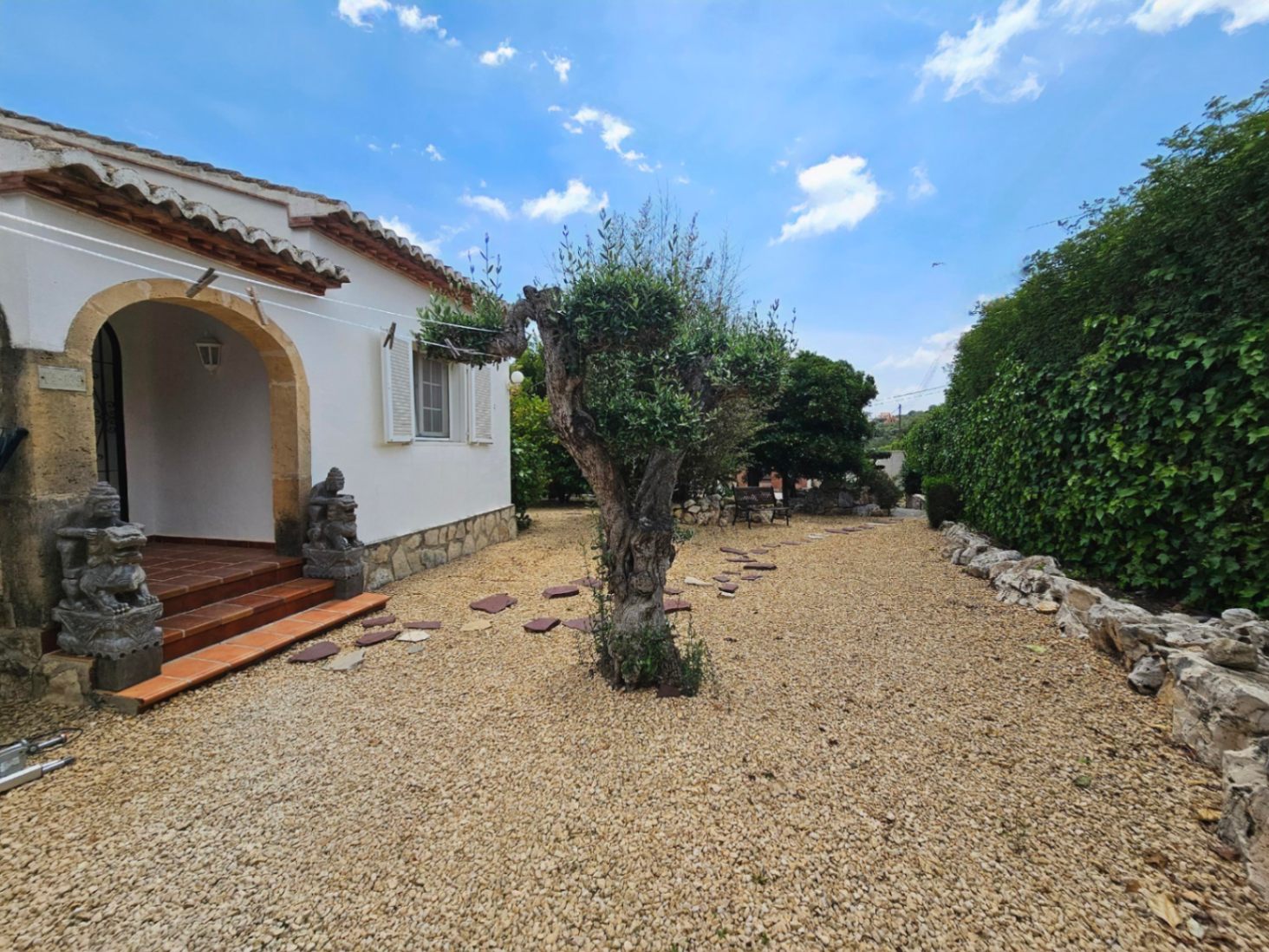 Pool area in villa for sale in javea