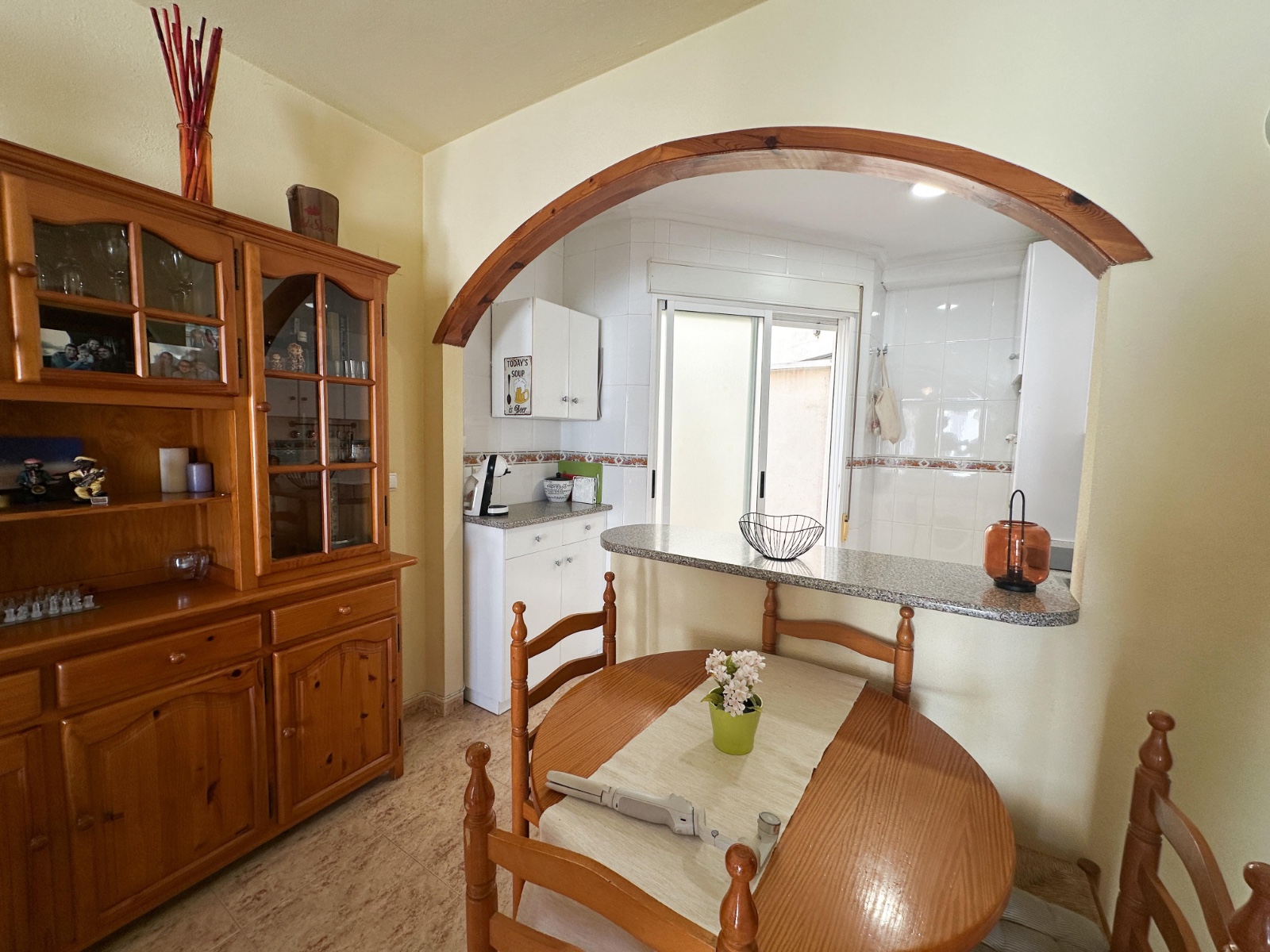 Pool area in bungalow for sale in Orihuela Costa