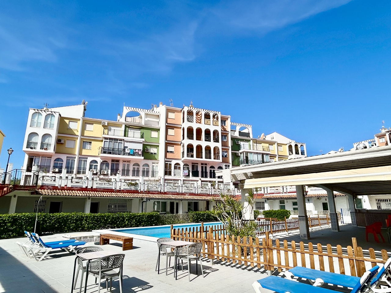 Pool area in apartment for sale in Torrevieja