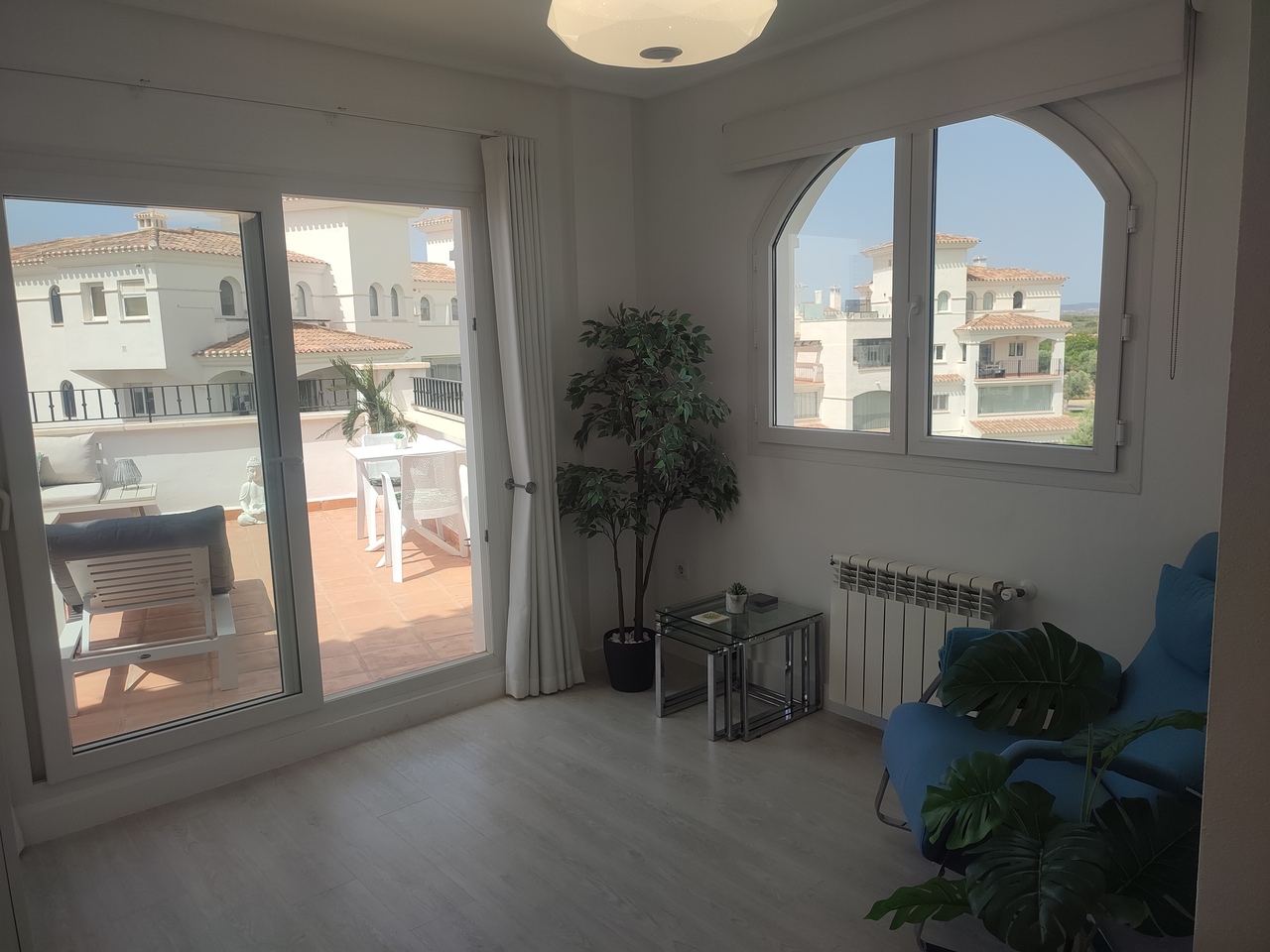Living room in penthouse for sale in Hacienda Riquelme Golf Resort