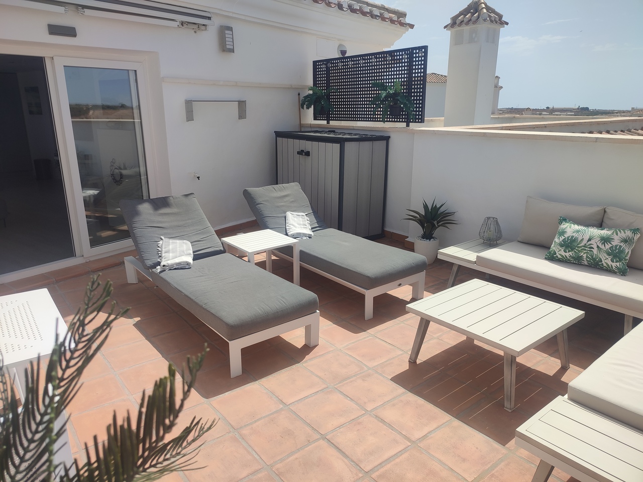 Pool area in penthouse for sale in Hacienda Riquelme Golf Resort