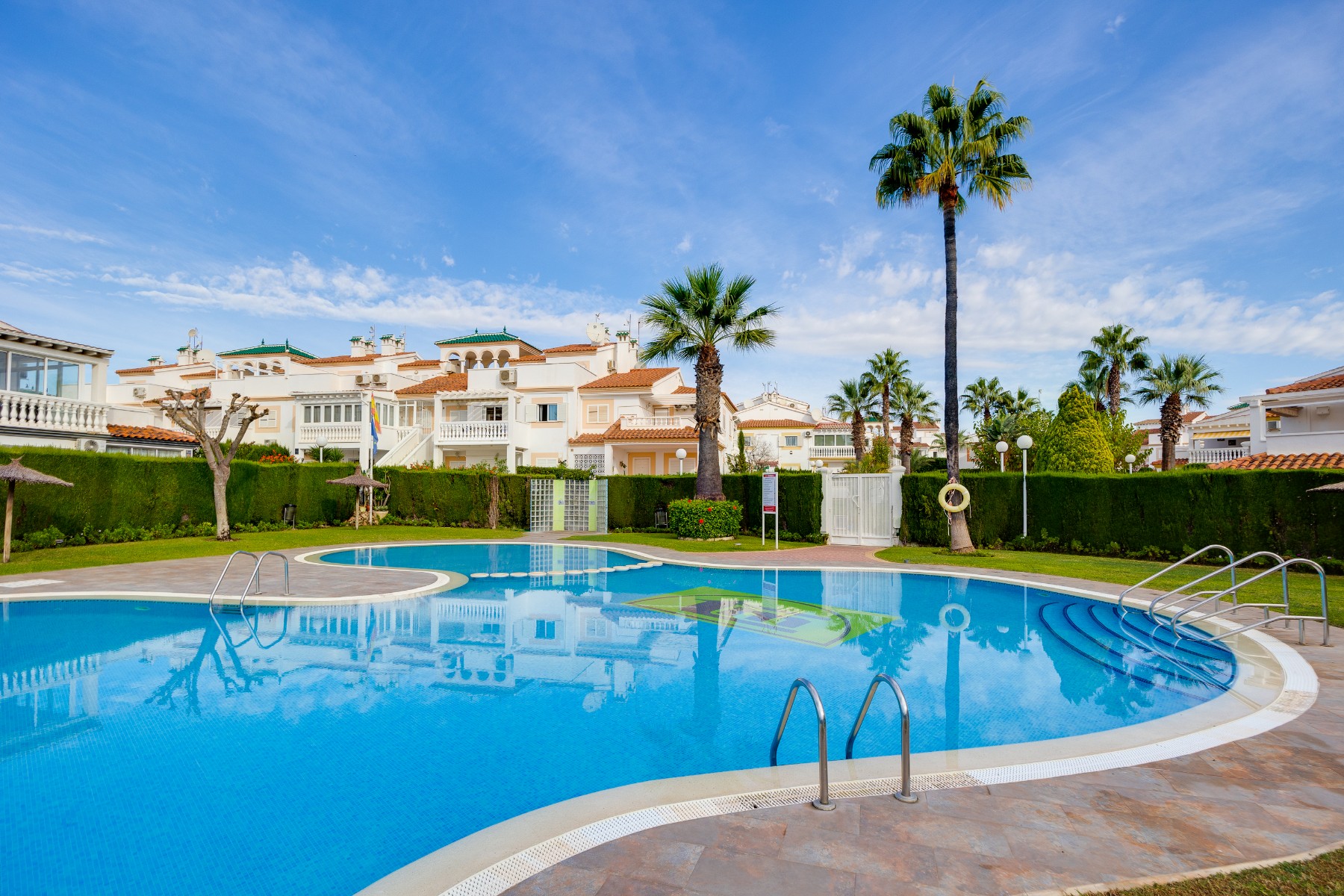 Pool area in apartment for sale in Orihuela Costa