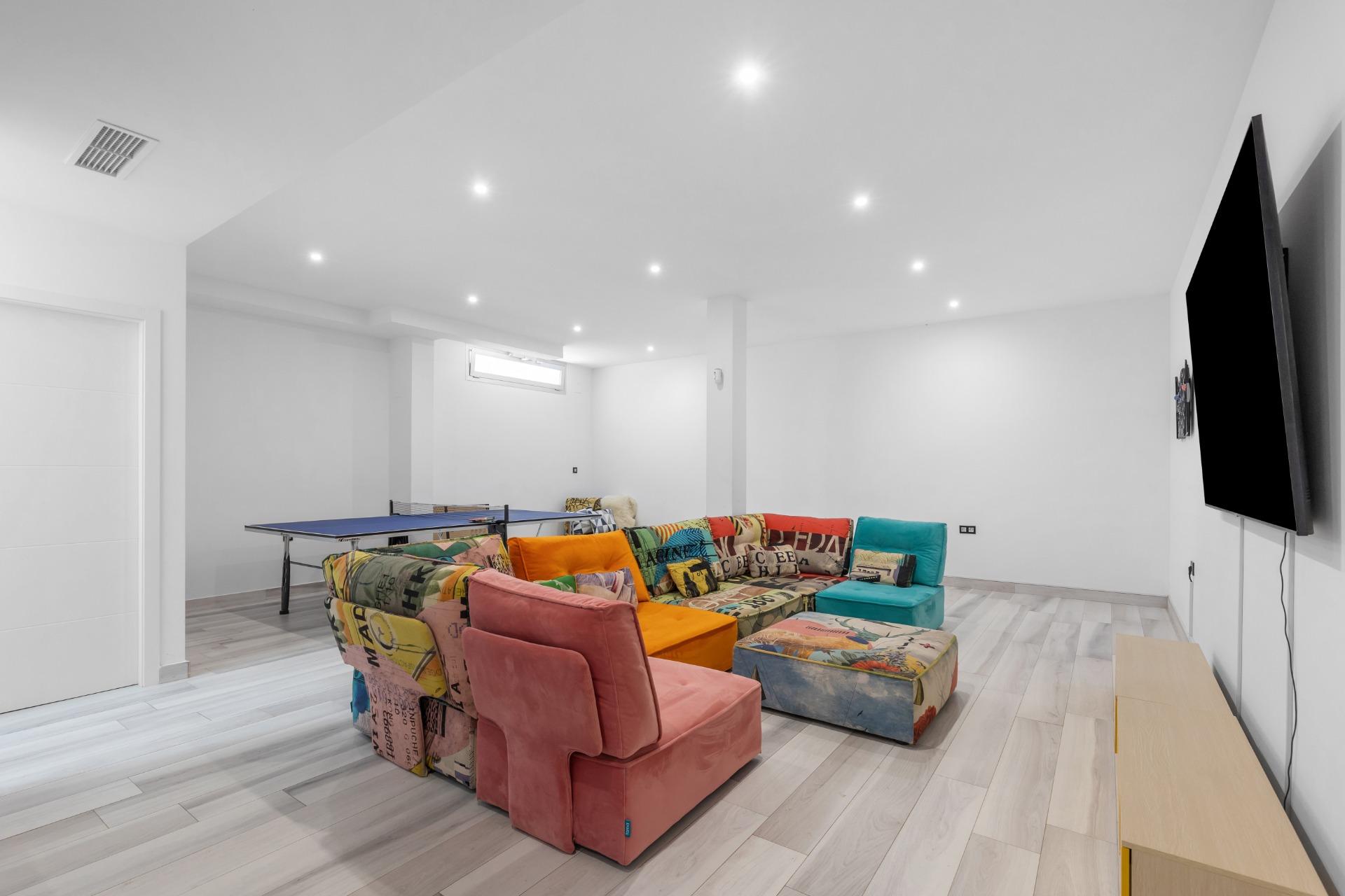 Pool area in villa for sale in Orihuela Costa