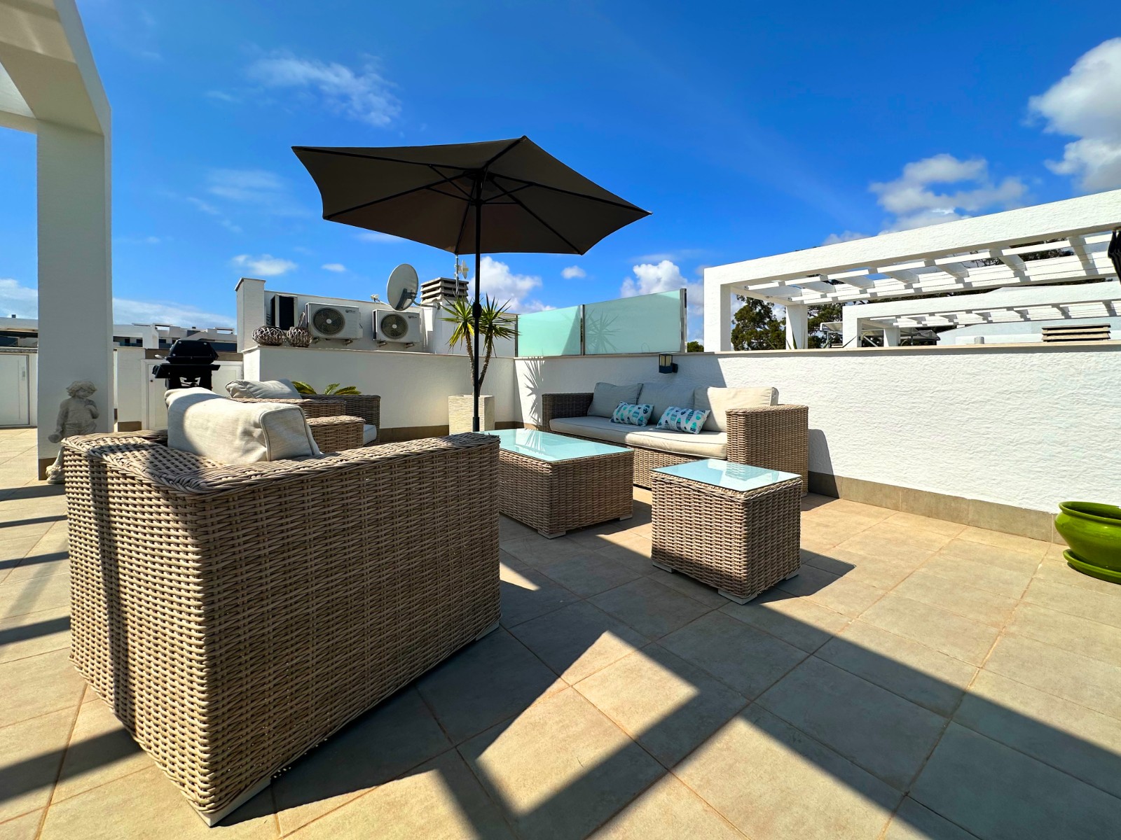 Pool area in penthouse for sale in Guardamar del Segura