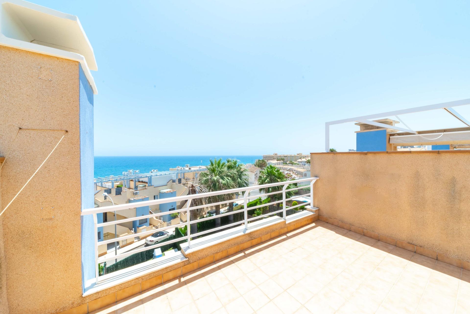 Pool area in terraced for sale in Orihuela Costa