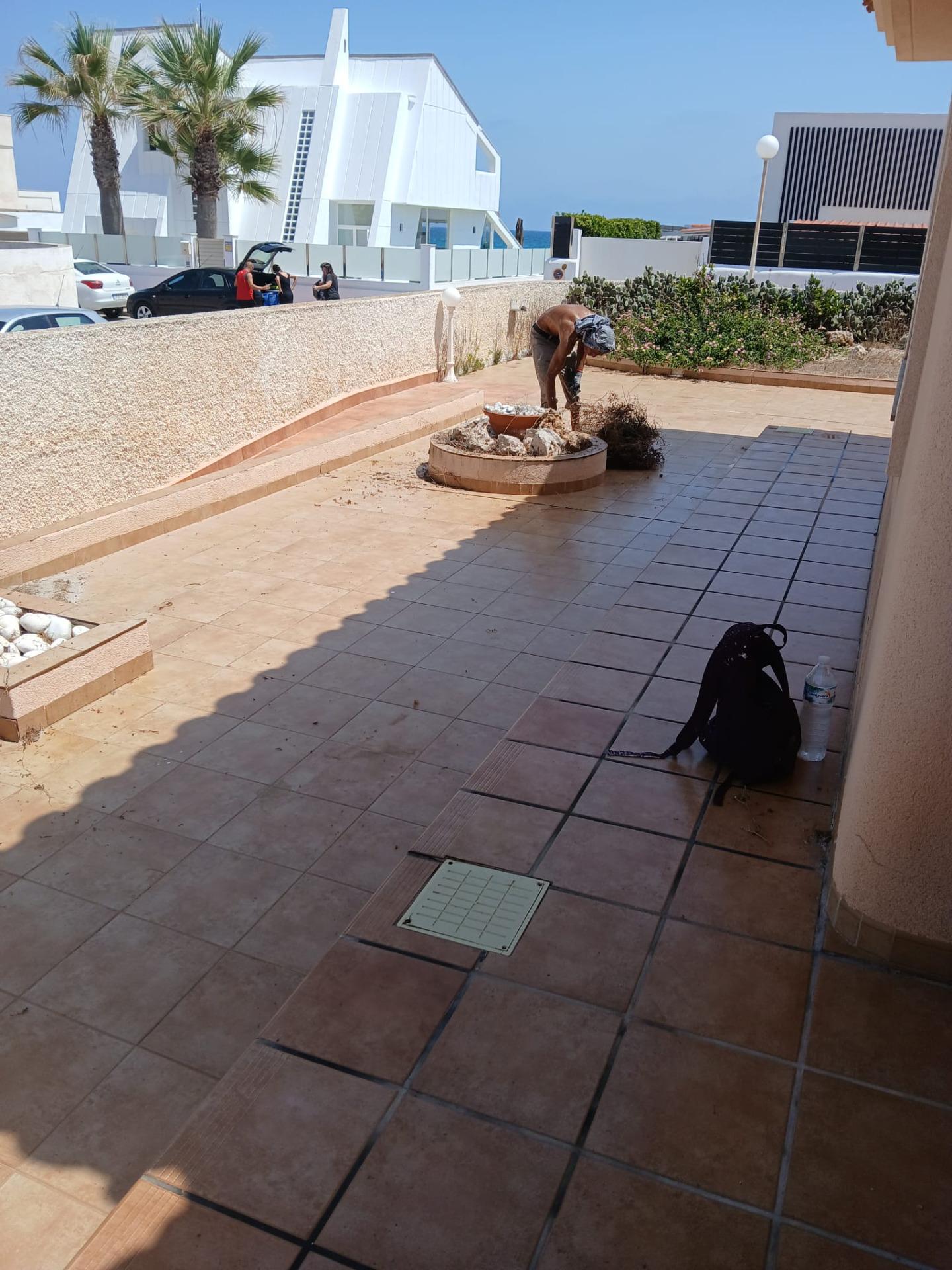 Pool area in villa for sale in La Manga del Mar Menor