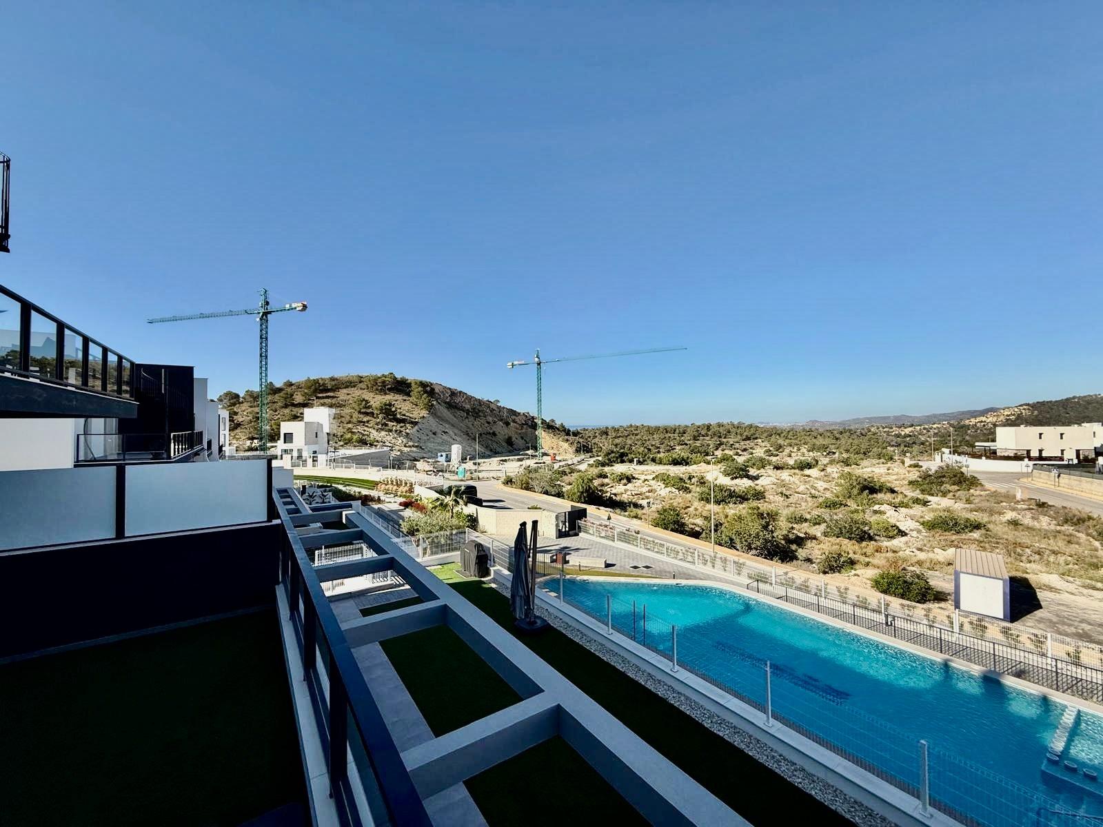 Pool area in apartment for sale in Finestrat
