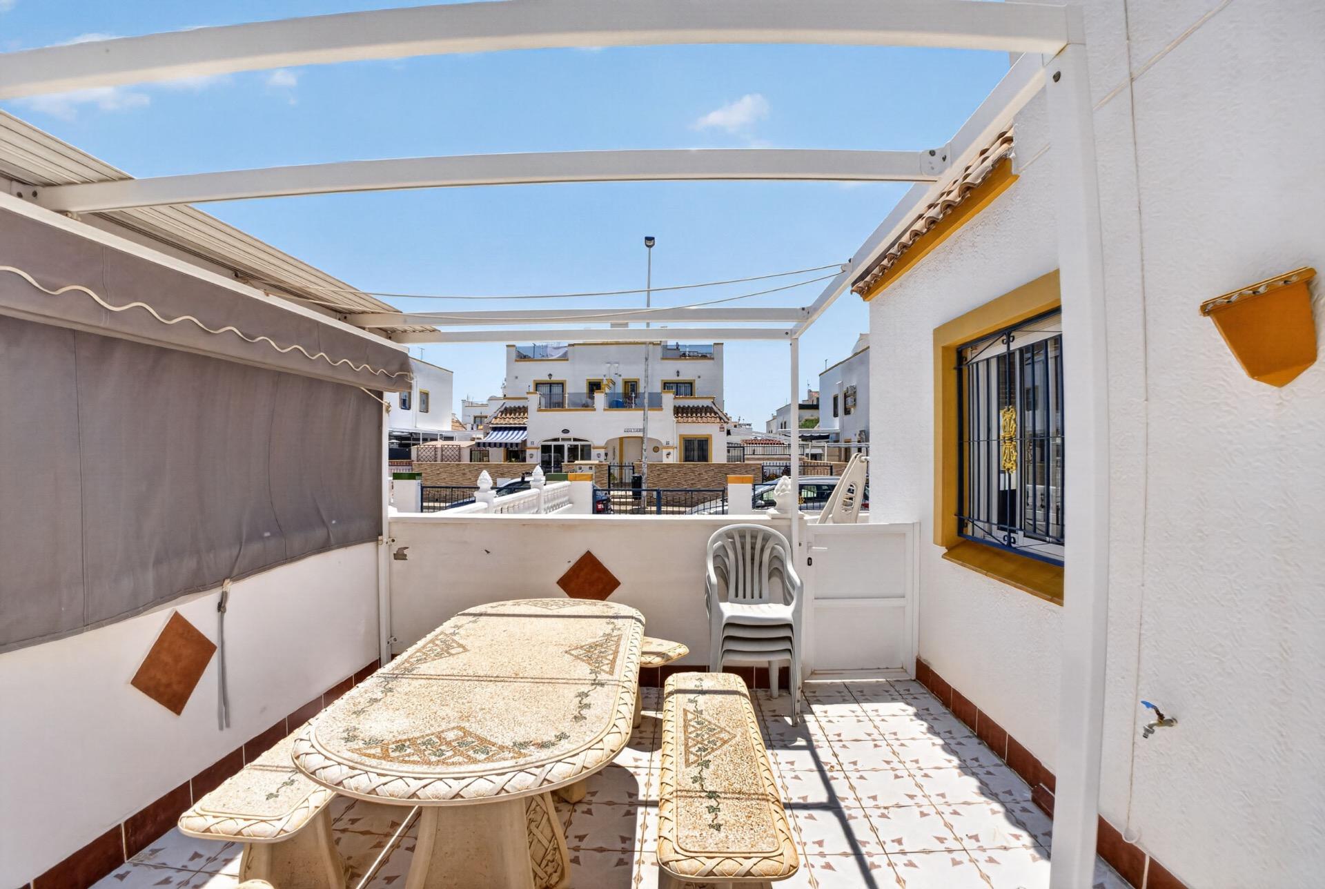 Pool area in duplex for sale in Torrevieja