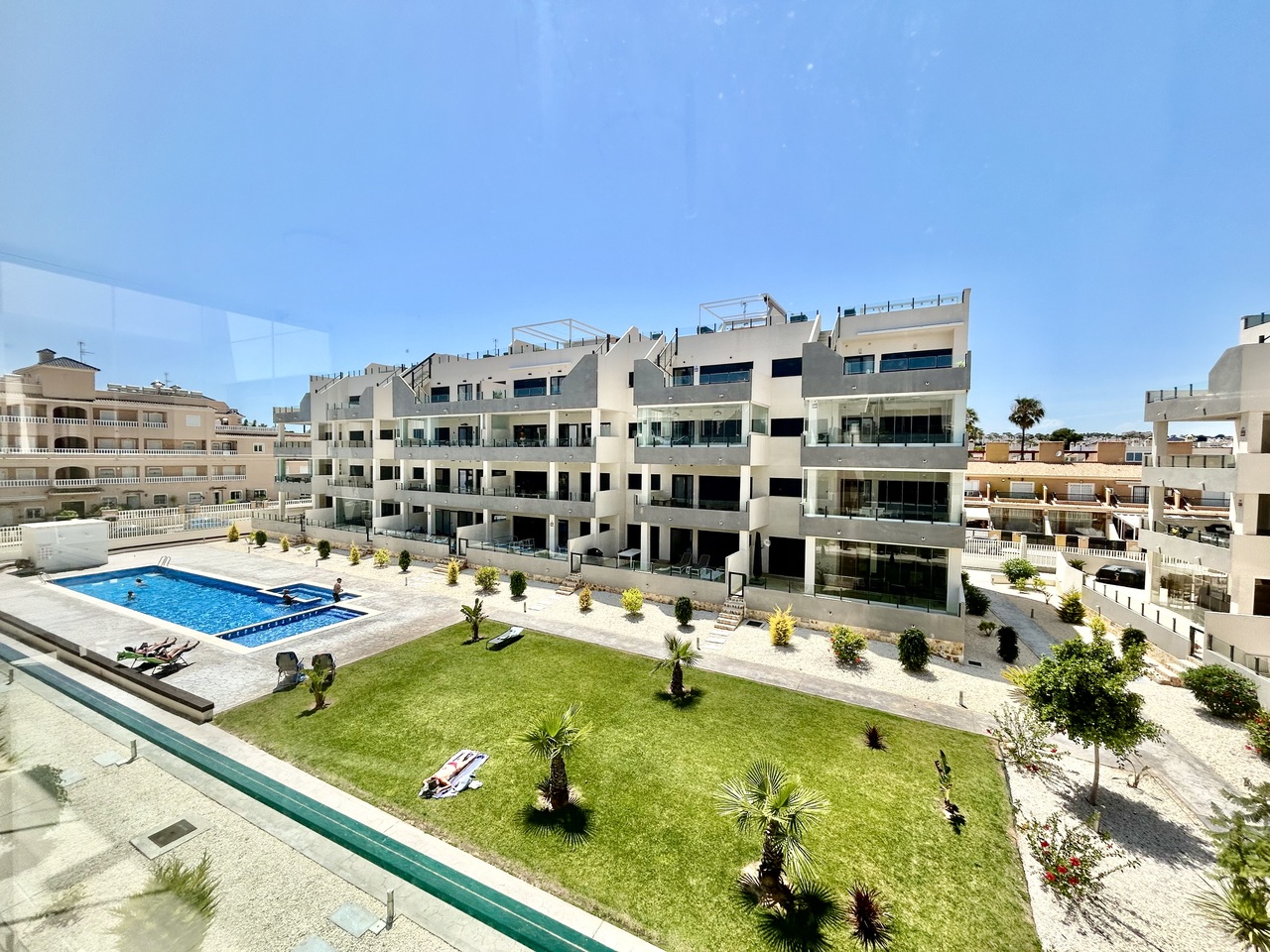 Pool area in apartment for sale in Los Dolses
